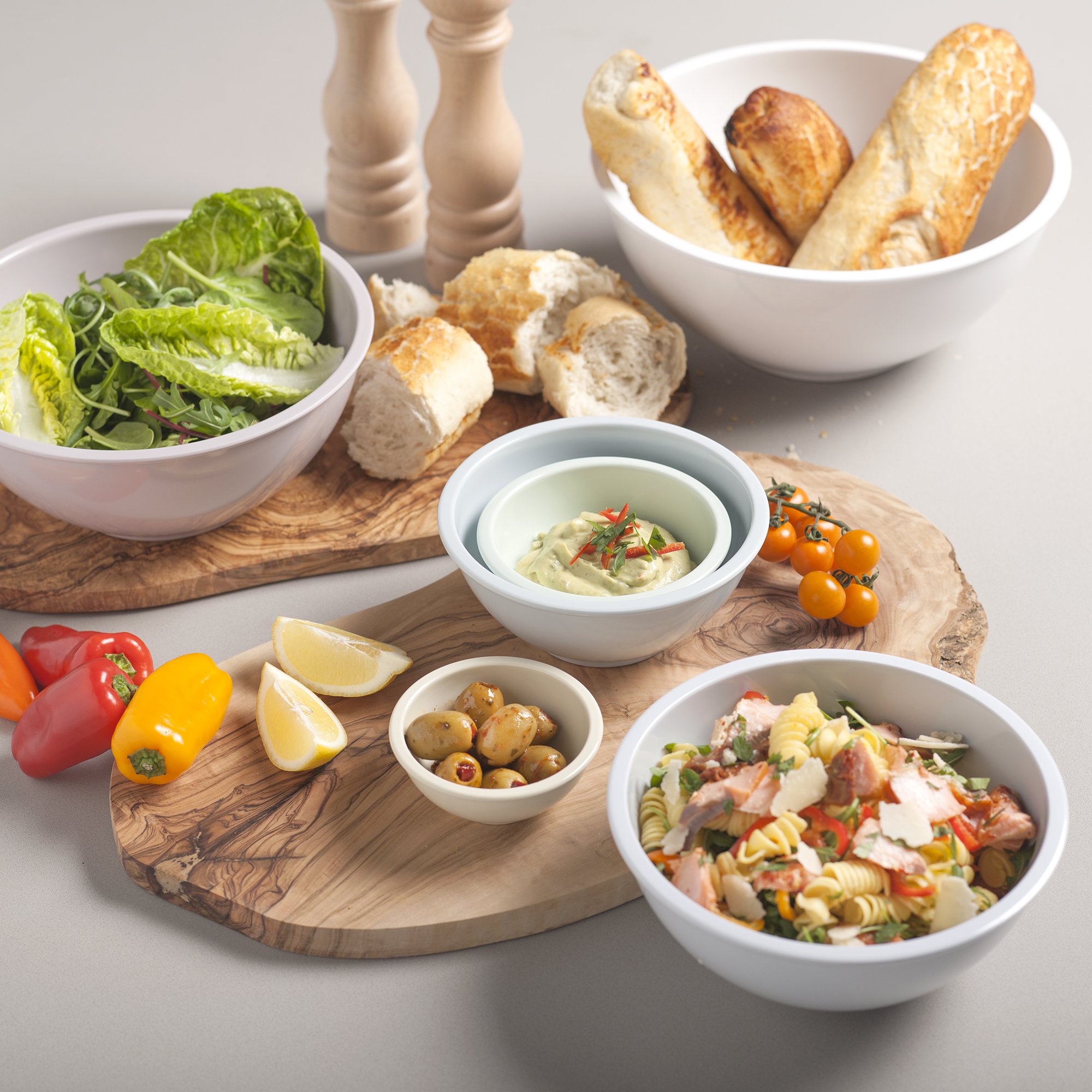 Premium 4-Piece Nesting Bowls Set - Eco-Friendly Bamboo Mixing Bowls for Baking, Cooking & Food Prep - Perfect for Kitchen, Pantry & Small Space Storage