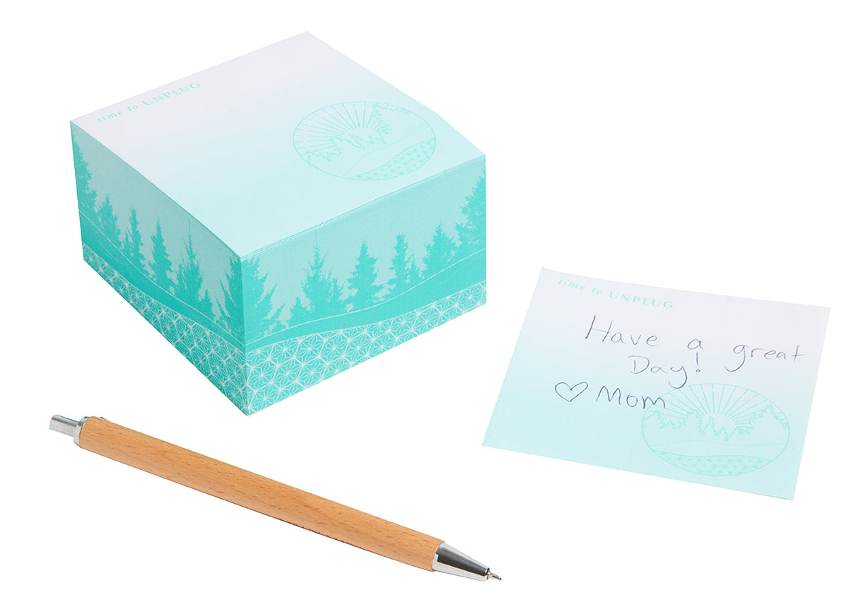 Unplug Memo Cube - Magnetic Memo Holder & Note Organizer for Office, Home, and School - Perfect for Sticky Notes, Reminders, and To-Do Lists