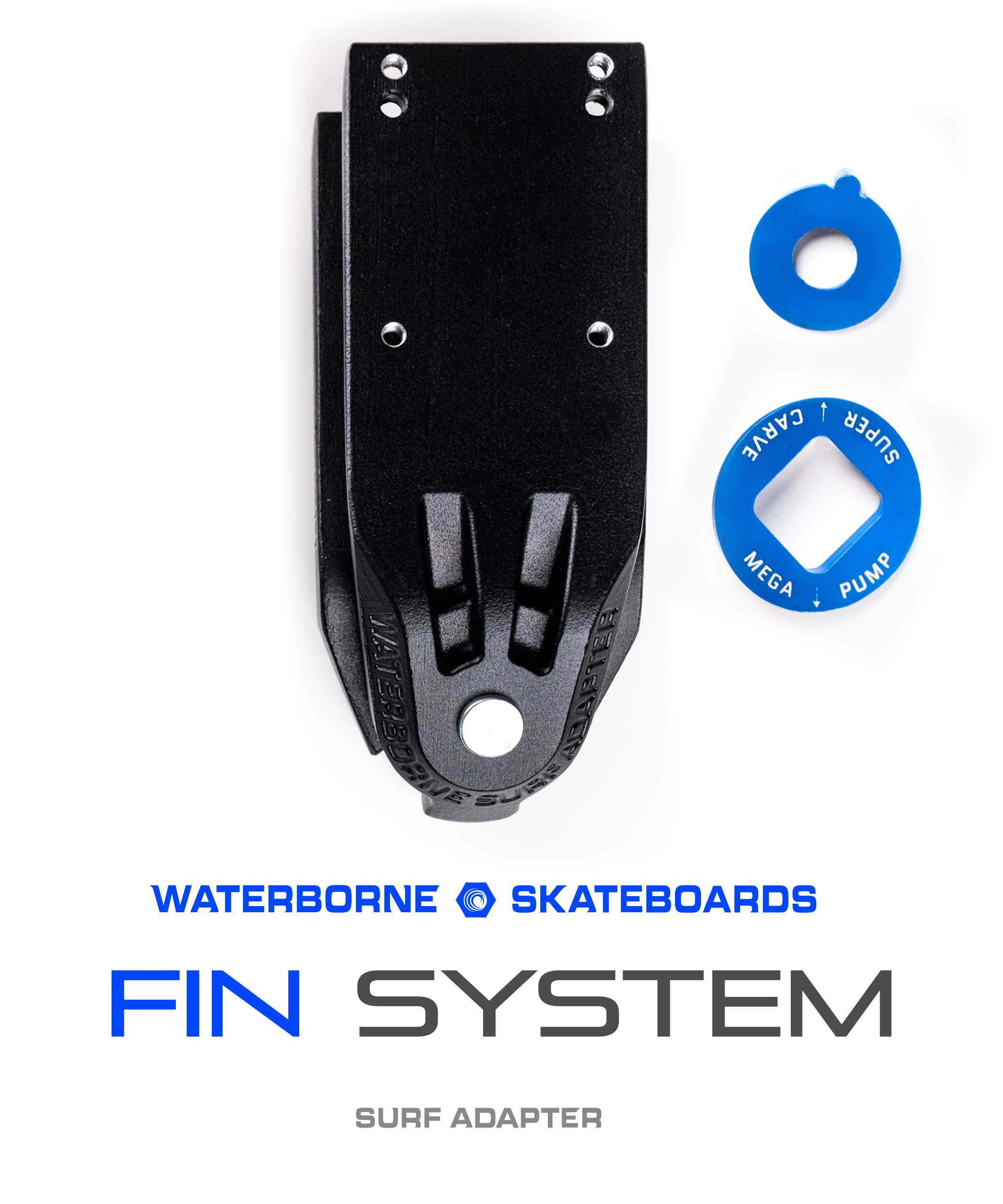 Surf and Rail Adapter FIN System - 3 Mode Surfskate Trucks for Longboards & Skateboards | Universal Fit Surf Skate Truck | Perfect for Carving, Cruising & Surf Training
