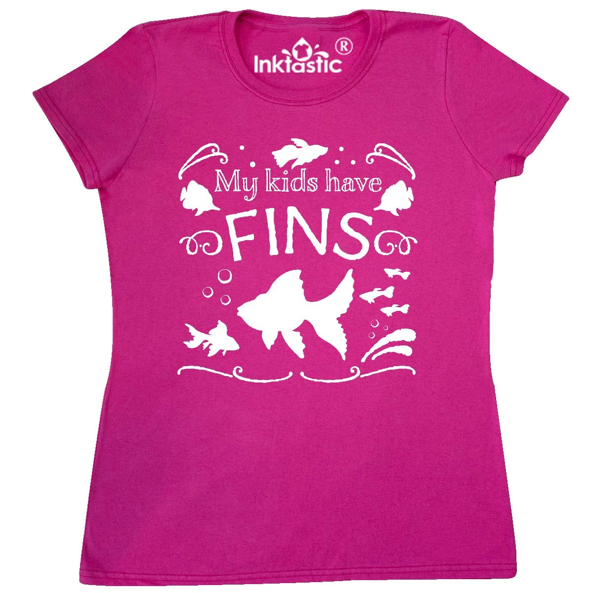 My Kids Have Fins Fish Family Pet Women's T-Shirt - Fun Beach Outfit