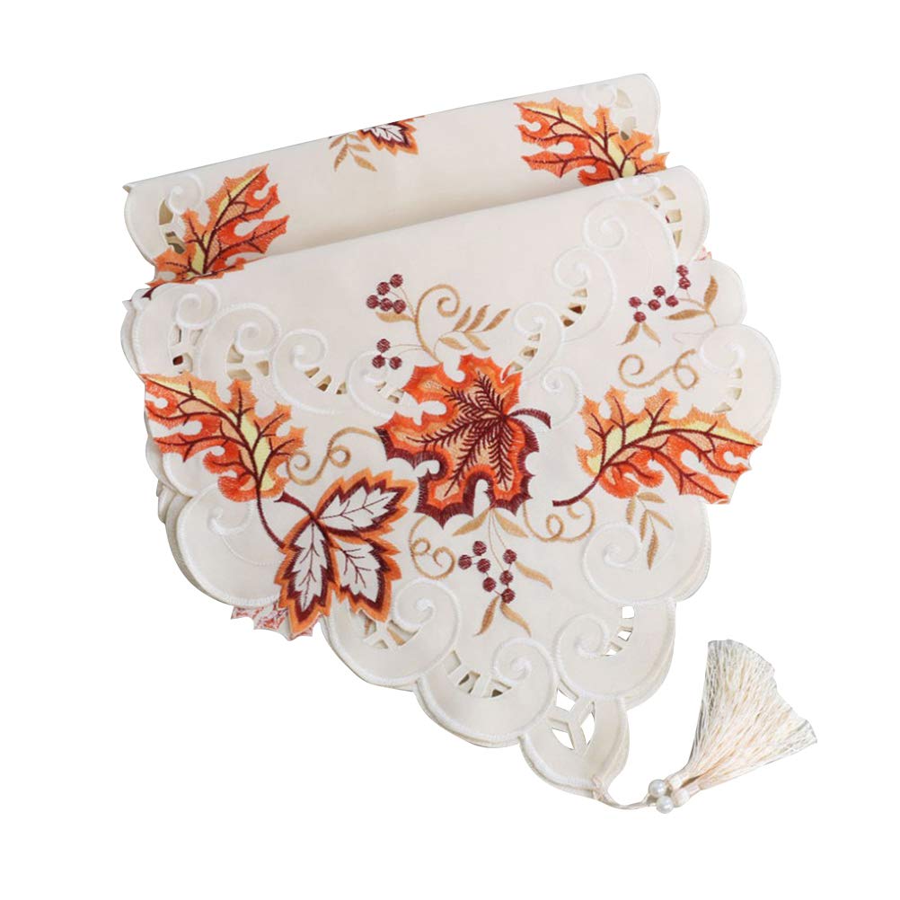 BESPORTBLE Christmas Tablecloth - Elegant Hollow Out Embroidery Table Cover for Holiday Decor, Home & Party Decoration | Perfect for Dining Tables, Buffets & Festive Gatherings