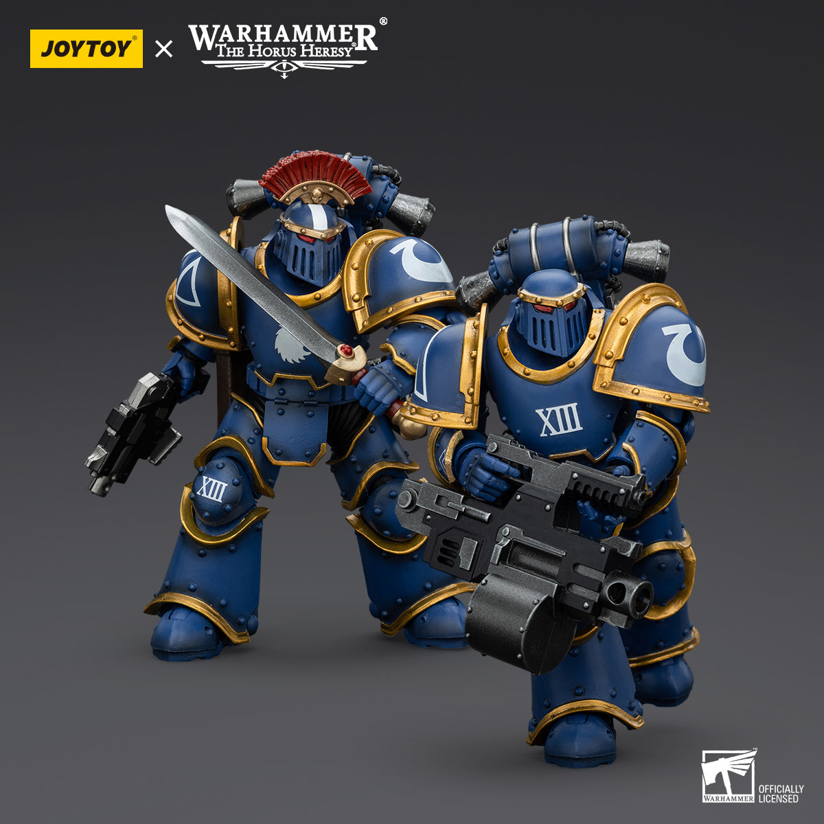 JOYTOY 1/18 Scale Warhammer The Horus Heresy Ultramarines Legion MKIII Tactical Squad Action Figures - Collectible Military Model Toys for Display, Gaming & Warhammer 40K Fans