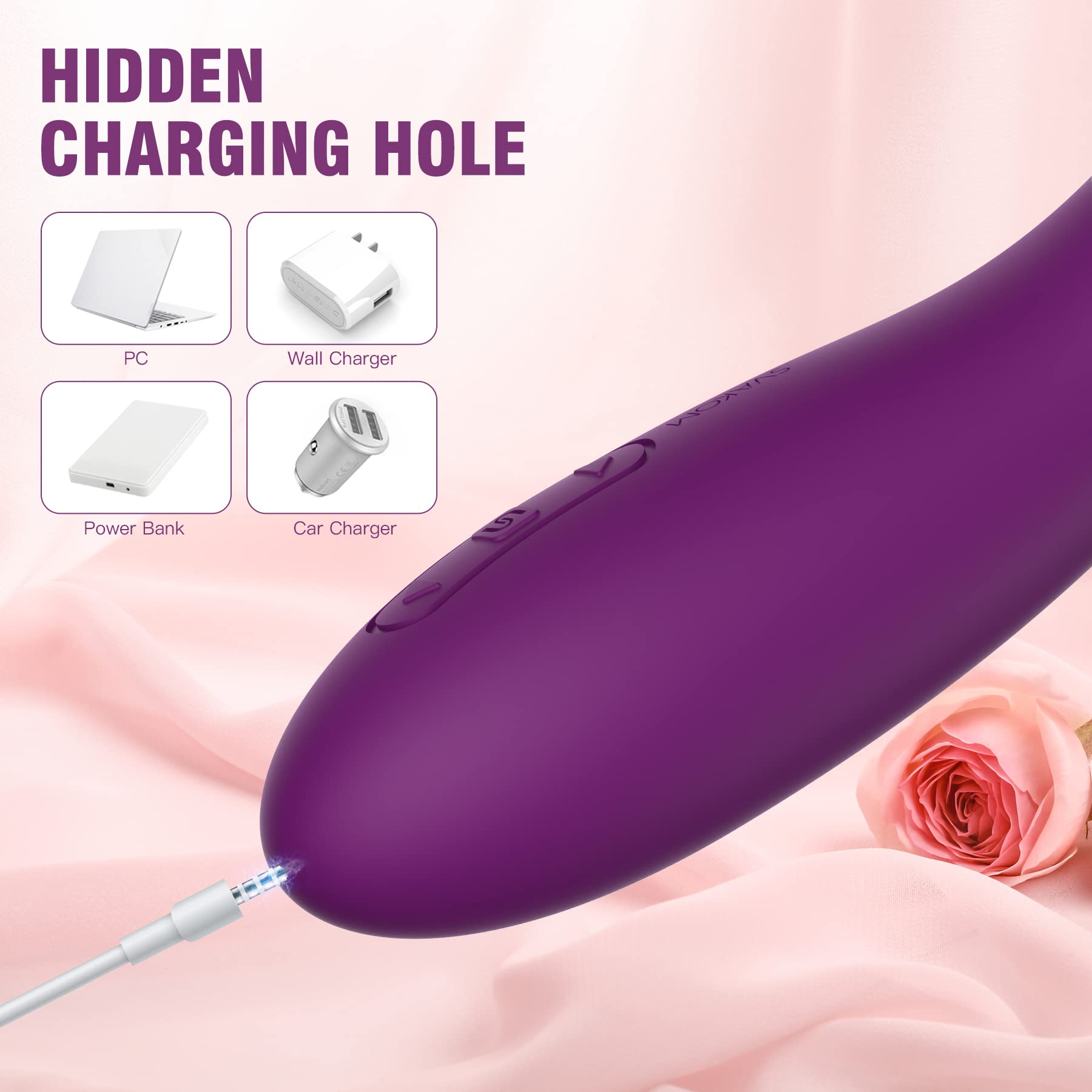 Premium G-Spot Vibrator & Clitoral Stimulator - SVAKOM 5x5 Vibration Dildo for Women, Rechargeable Adult Sex Toy for Solo & Couples Play - Perfect for Bedroom Fun, Spice Up Your Relationship & Self-Care Moments