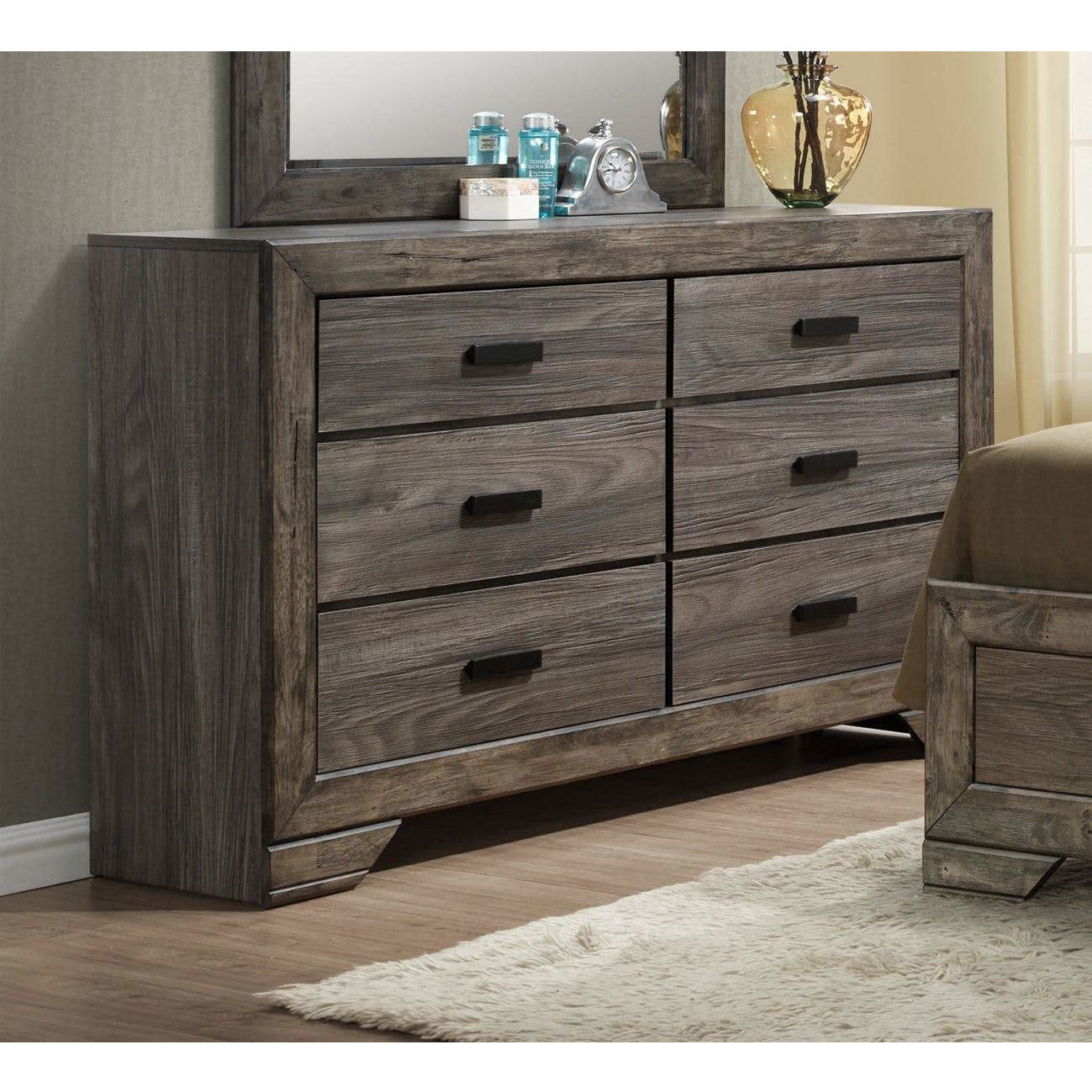 Nathan Dresser 054161 - Modern 6-Drawer Chest for Bedroom & Living Room, Sturdy Wooden Storage Organizer for Clothes, Toys & Home Essentials