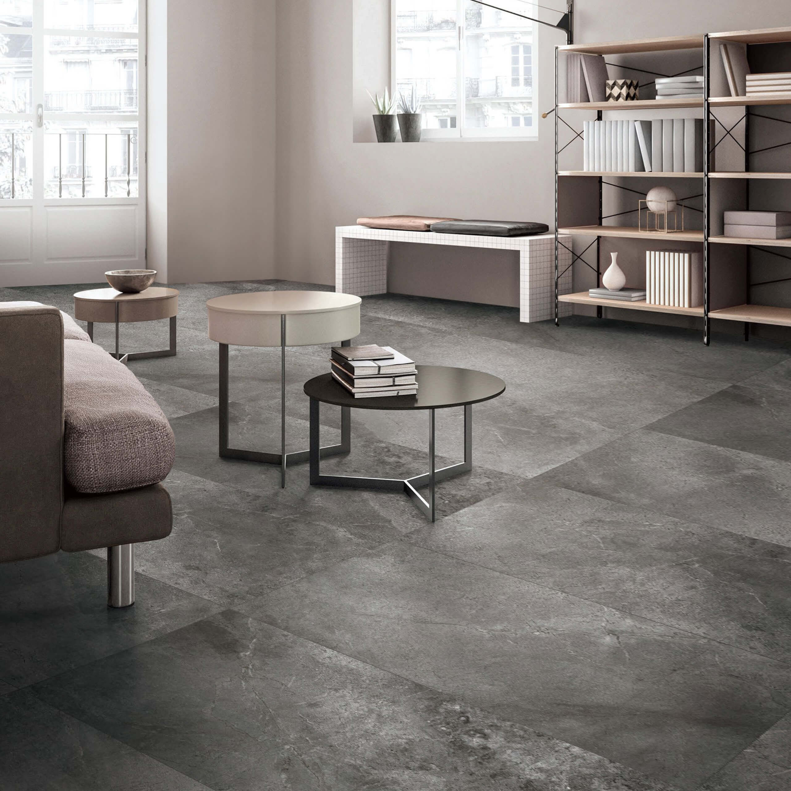 Chiswick 1200x600 Matt Charcoal Wall Panel - Modern Textured Wall Decor for Living Room, Bedroom & Office Interior Design