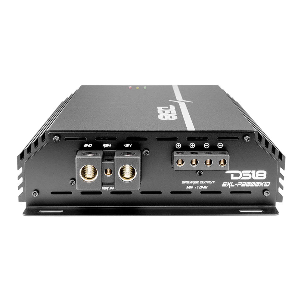 EXL 1 Channel Class D Amplifier 2000 Watts RMS @ 1 Ohm - High Power Car Audio Amp for Subwoofers - Made in Korea - Perfect for Car Audio Systems, Bass Boost, and Sound Competitions