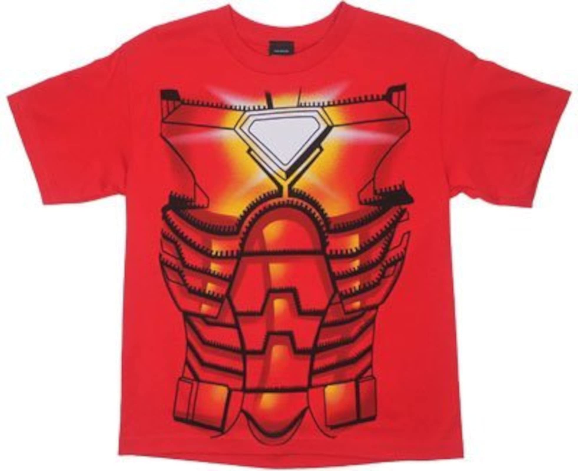 Iron Man Red Superhero Costume T-Shirt - Marvel Avengers Graphic Tee for Men & Kids - Perfect for Cosplay, Halloween & Comic Con Events