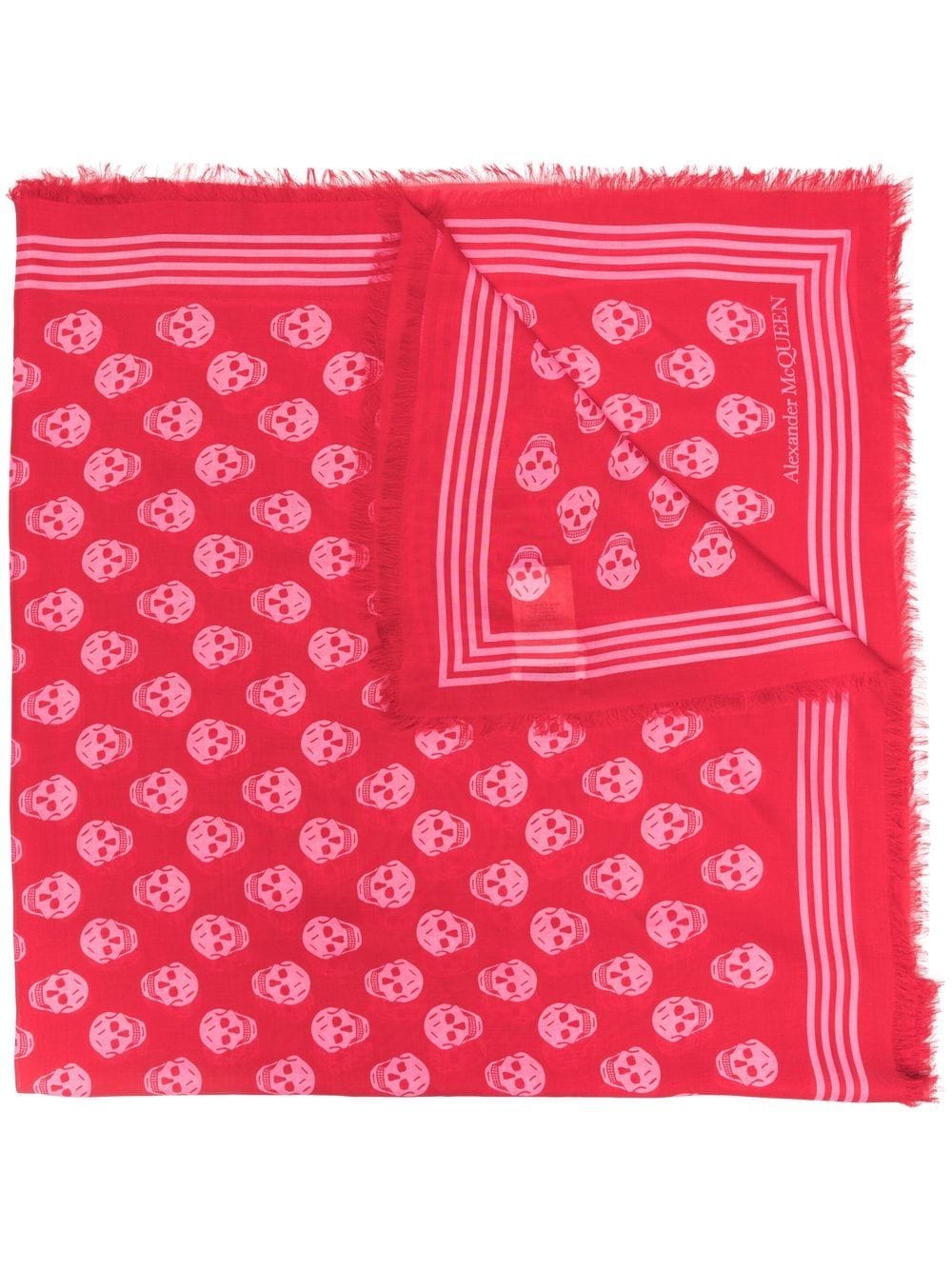 Alexander McQueen Red Scarves - Luxury Fashion Accessories for Women, Perfect for Gifts, Parties, and Winter Outfits