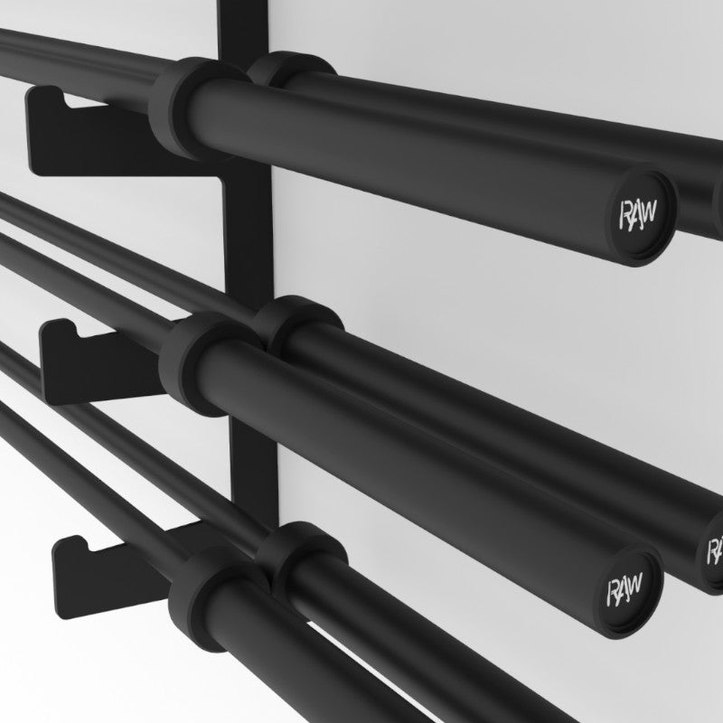 Wall Mounted Barbell Storage Rack - Holds 10 Olympic Bars - Perfect for Home Gym, CrossFit & Weightlifting Equipment Organization