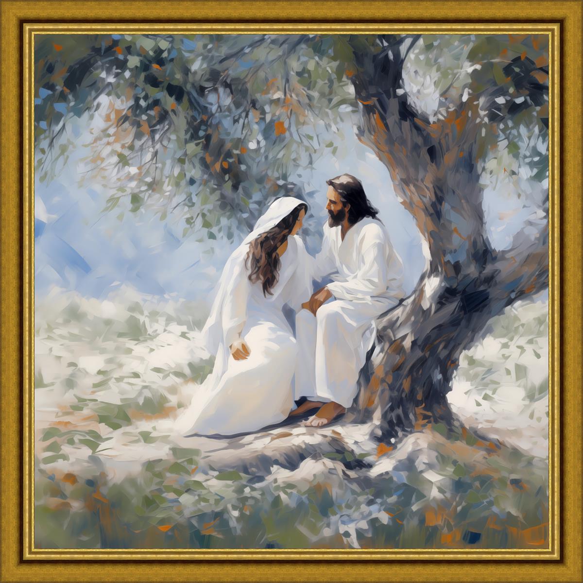 Abide With Me Large Wall Art - Inspirational Canvas Print for Home Decor, Living Room, Bedroom & Office - Perfect Gift for Housewarming, Wedding & Holidays