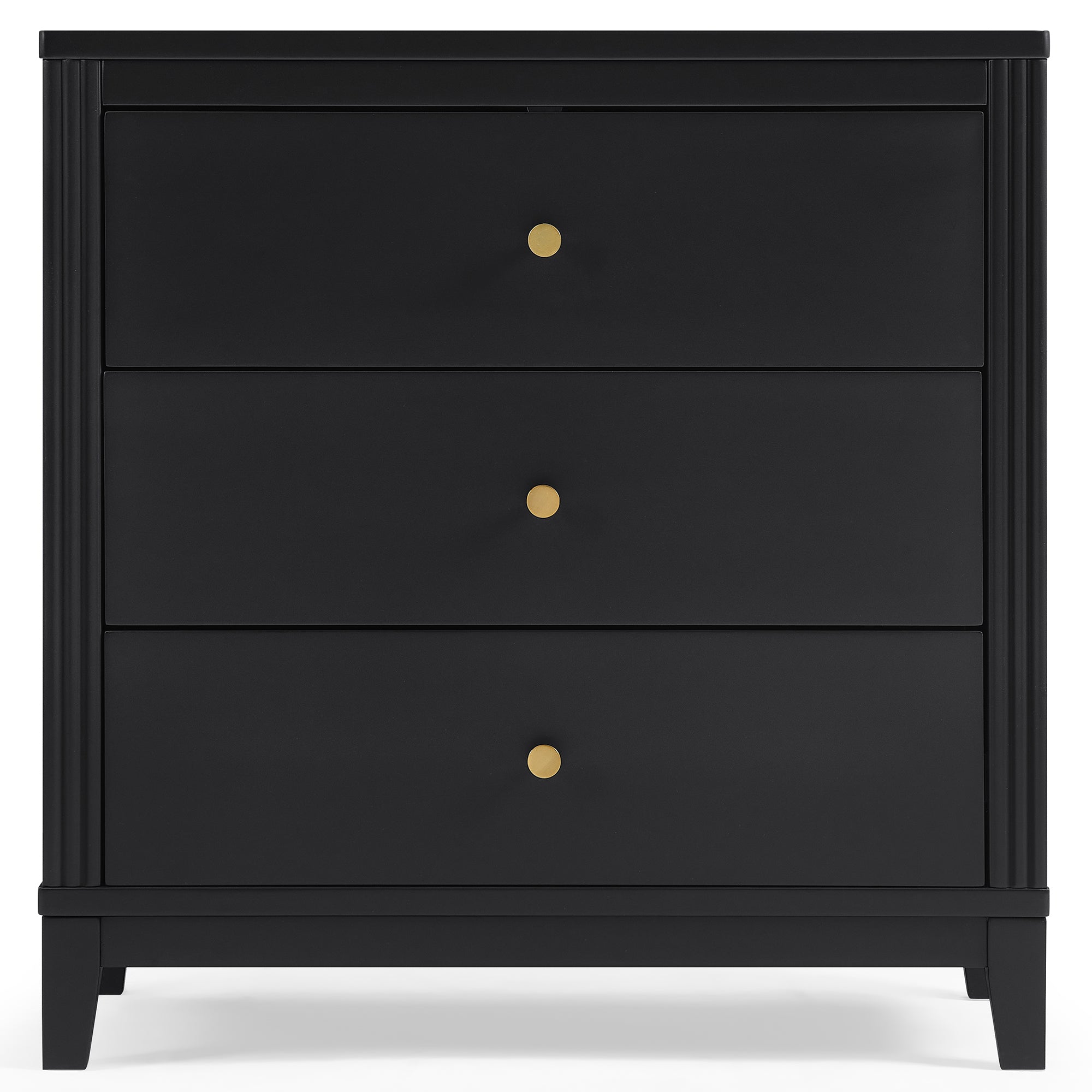 Eloise 3 Drawer Dresser with Changing Top & Interlocking Drawers - Nursery Storage Solution for Baby Clothes, Diapers & Essentials | Modern Baby Changing Table & Dresser Combo for Nursery Organization