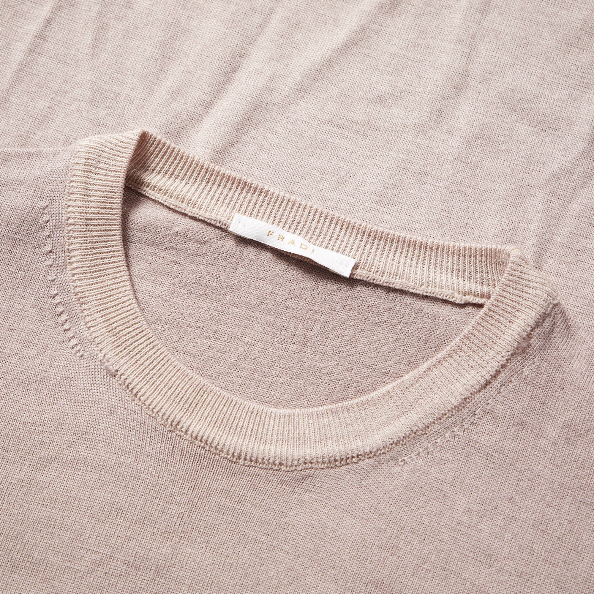 FRADI Men's Crewneck Sweater - Soft Cotton Knit Pullover, Beige | Casual Winter Wear & Office Outfit for Men