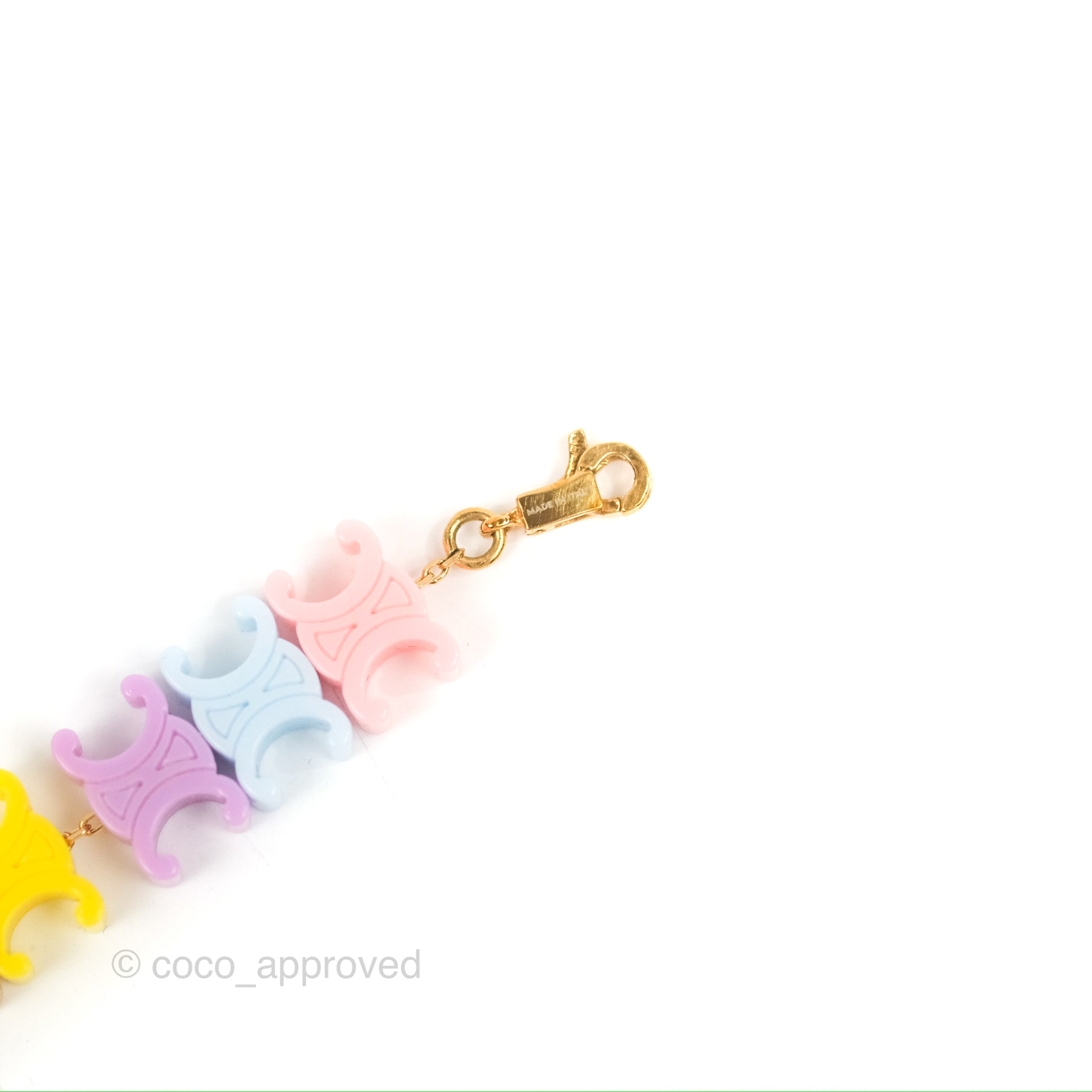 Celine Baby Bracelet - Brass Gold Finish Plexiglass Charm Bracelet for Women | Elegant Jewelry Gift for Birthday, Anniversary & Special Occasions