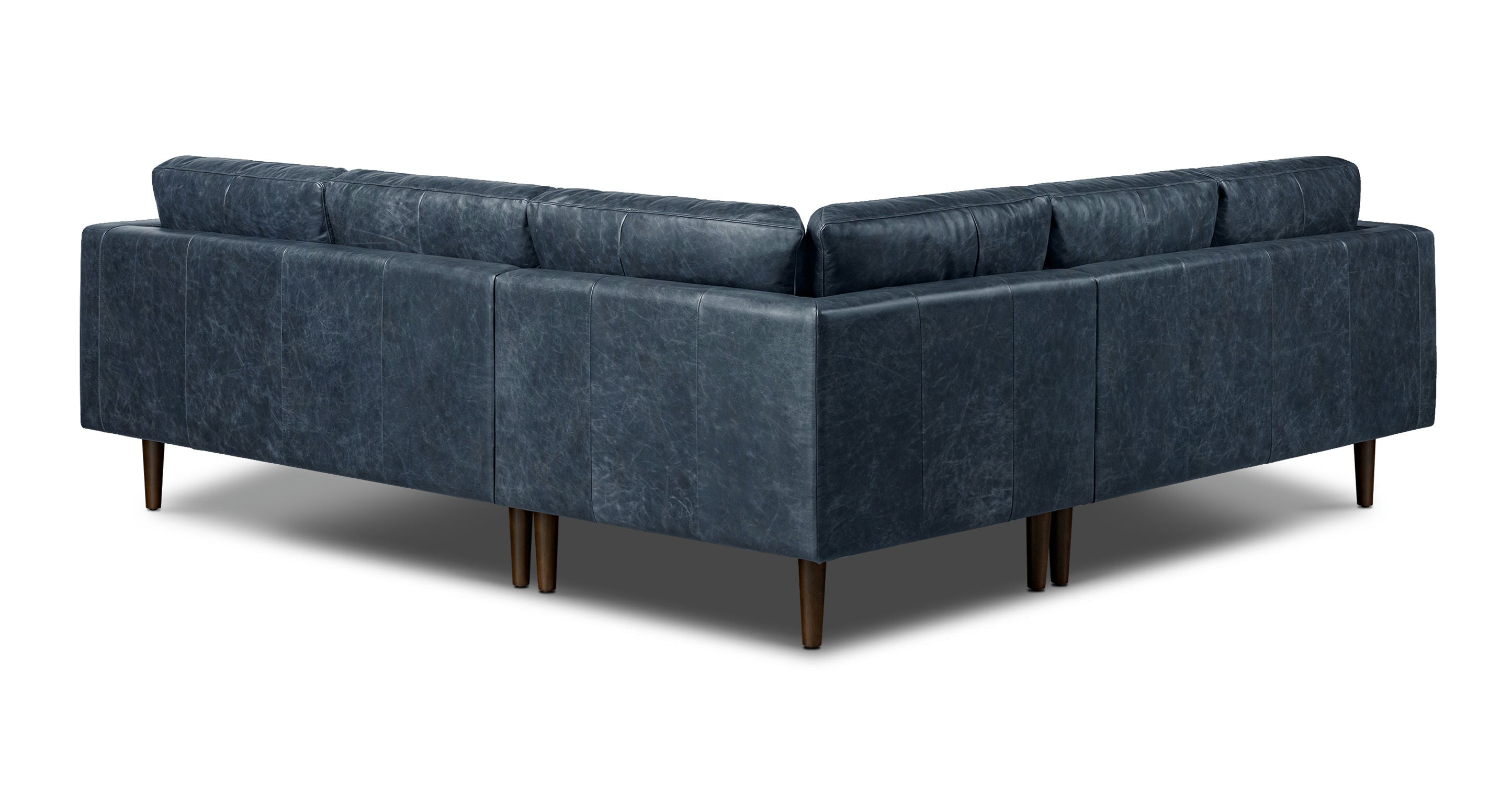 Luxury Napa Leather Corner Sectional Sofa - Modern L-Shaped Couch for Living Room, Home Theater & Office - Soft & Durable Genuine Leather Furniture