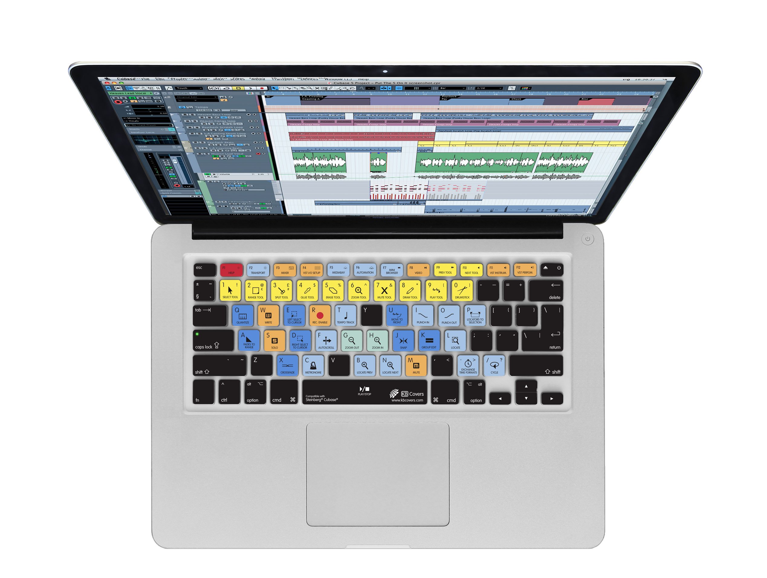 KBCovers - Premium Keyboard Cover for Cubase Software | Compatible with MacBook Pro | Protects from Dust & Spills | Ideal for Music Producers & Audio Engineers