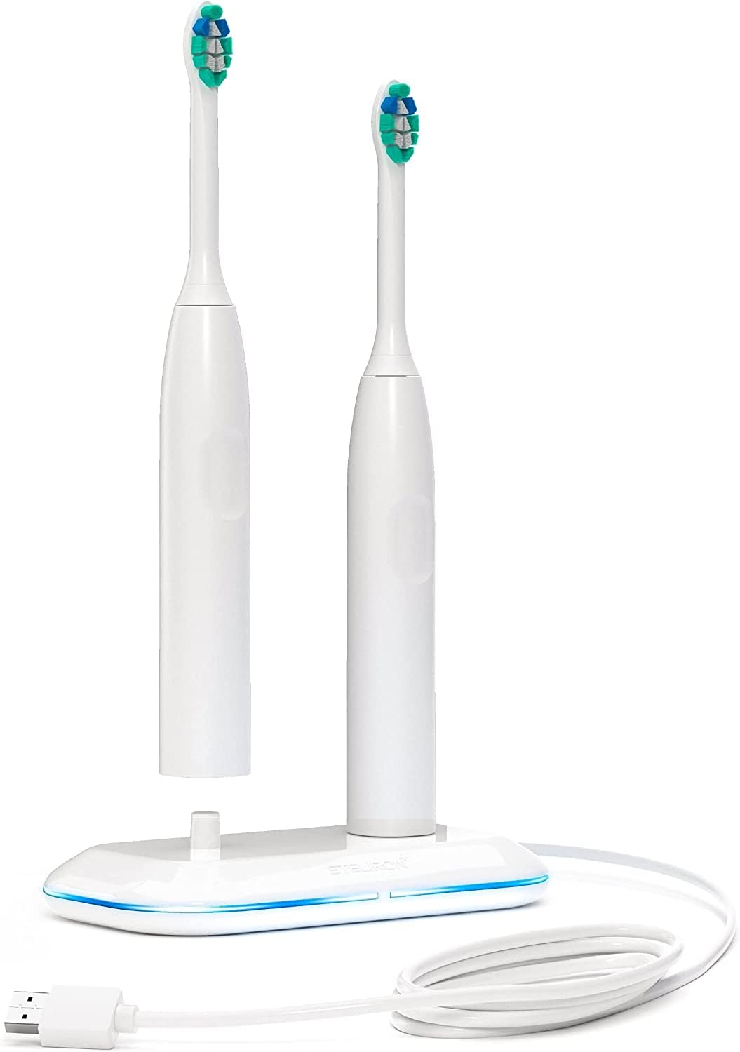 Galvanox Dual Electric Toothbrush Charger - Compatible with Aquasonic Black Series, Duo, Pro & Vibe Models | Fast Charging Station for Travel & Home Use