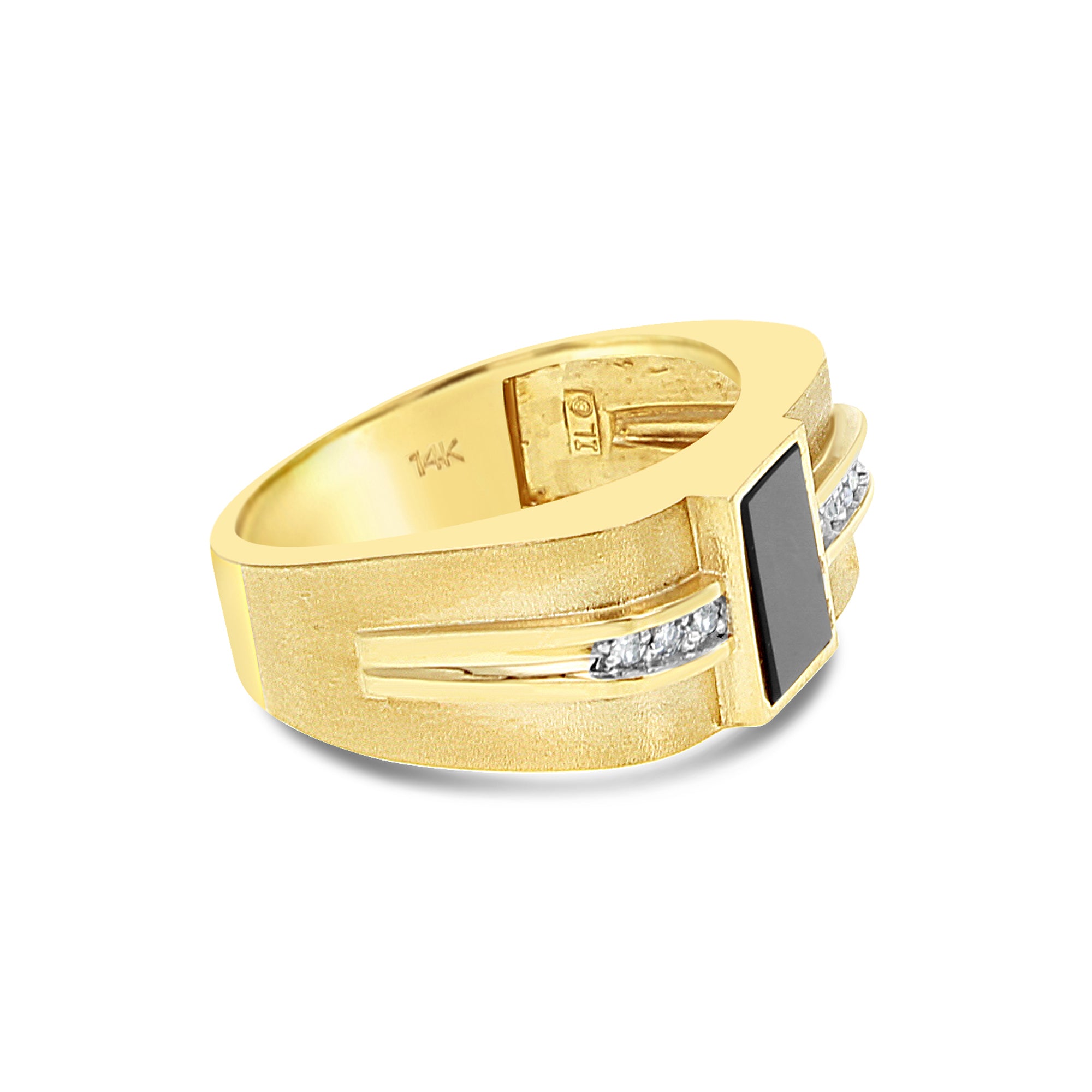 Onyx Diamond Signet Ring for Men & Women - Elegant Black Onyx & Diamond Jewelry for Everyday Wear, Gifts & Special Occasions