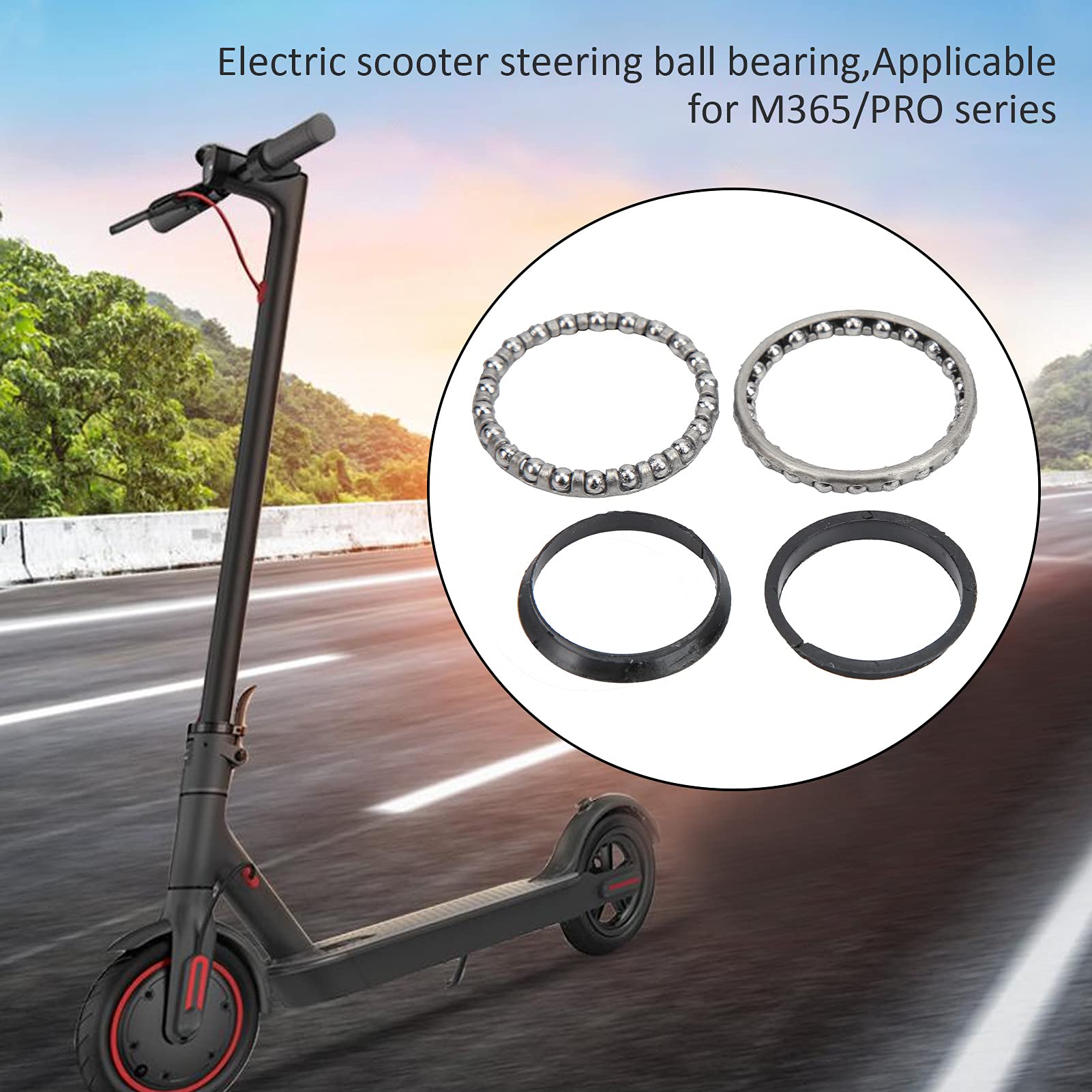 Electric Scooter Fork Rotating Parts & Steering Ball Bearings - Compatible with M365/PRO Series - Durable Replacement for Smooth Steering - Perfect for Commuting, Urban Travel & Last-Mile Delivery