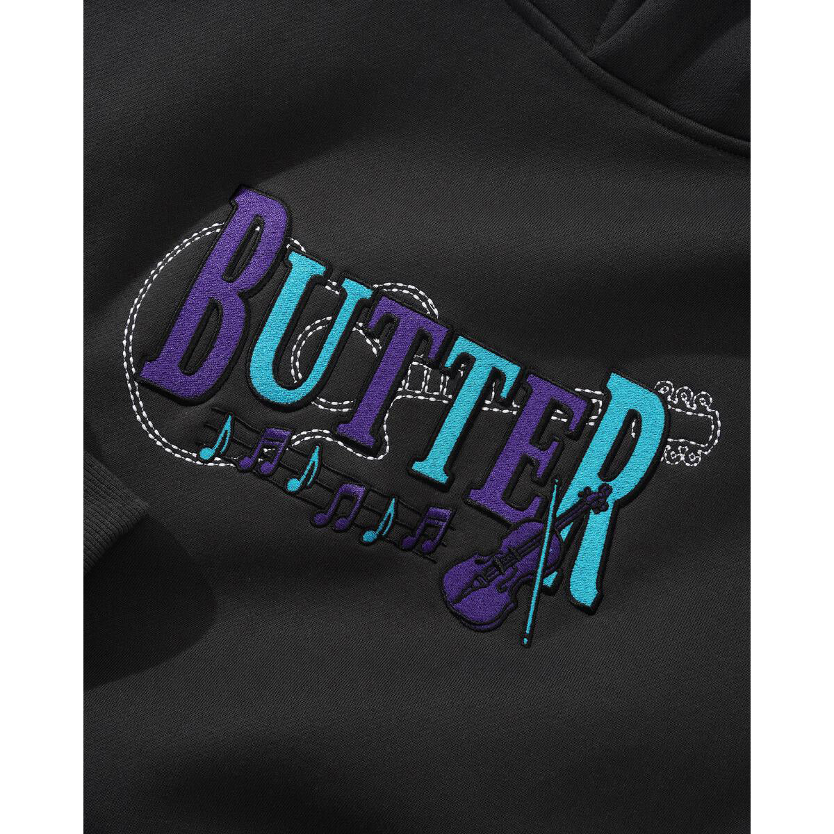 Butter Goods Arrangement Hoodie - Washed Black | Streetwear Fashion for Men & Women | Perfect for Casual Outfits and Urban Style