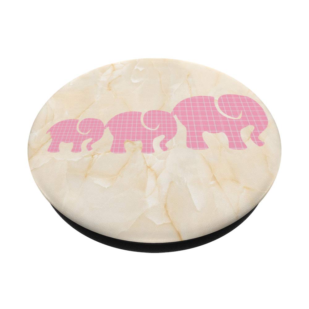 Pink Mom and Baby Elephants Plush Toy - Soft Stuffed Animals for Kids, Nursery Decor, Baby Shower Gift