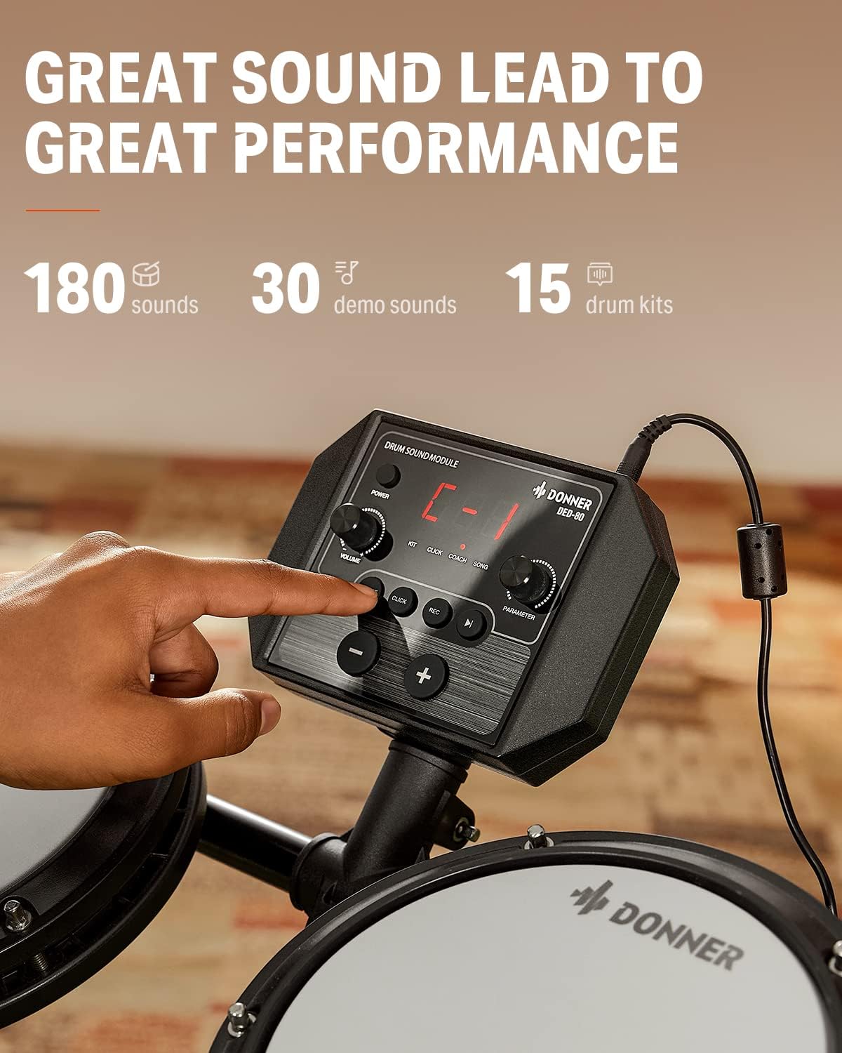 Donner Electric Drum Set with 12