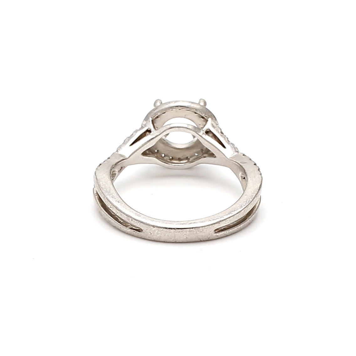 0.42 Carat Round Brilliant I SI1 Diamond Platinum Semi Mount Ring - Elegant Engagement & Wedding Band for Women, Perfect for Proposals, Anniversaries & Special Occasions