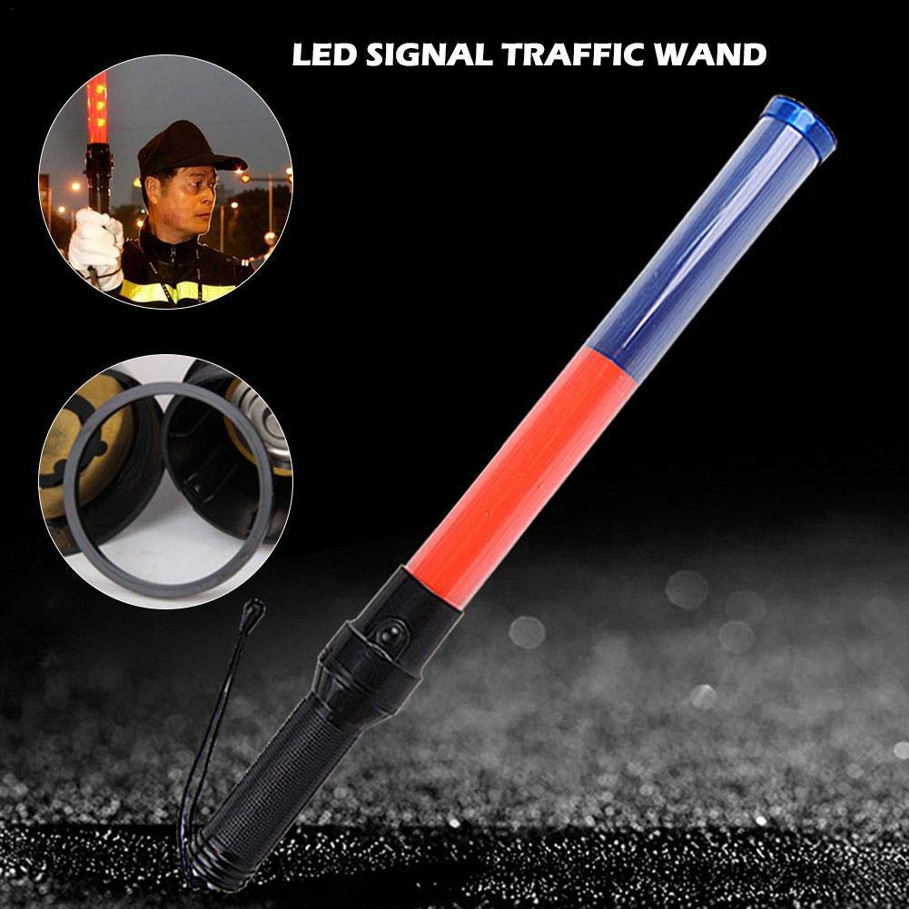 SEIWEI LED Traffic Control Wand - Handheld Safety Flashlight for Parking, Road Guides & Night Visibility | Reflective & Battery-Free | Perfect for Traffic Directors, Security & Emergency Responders