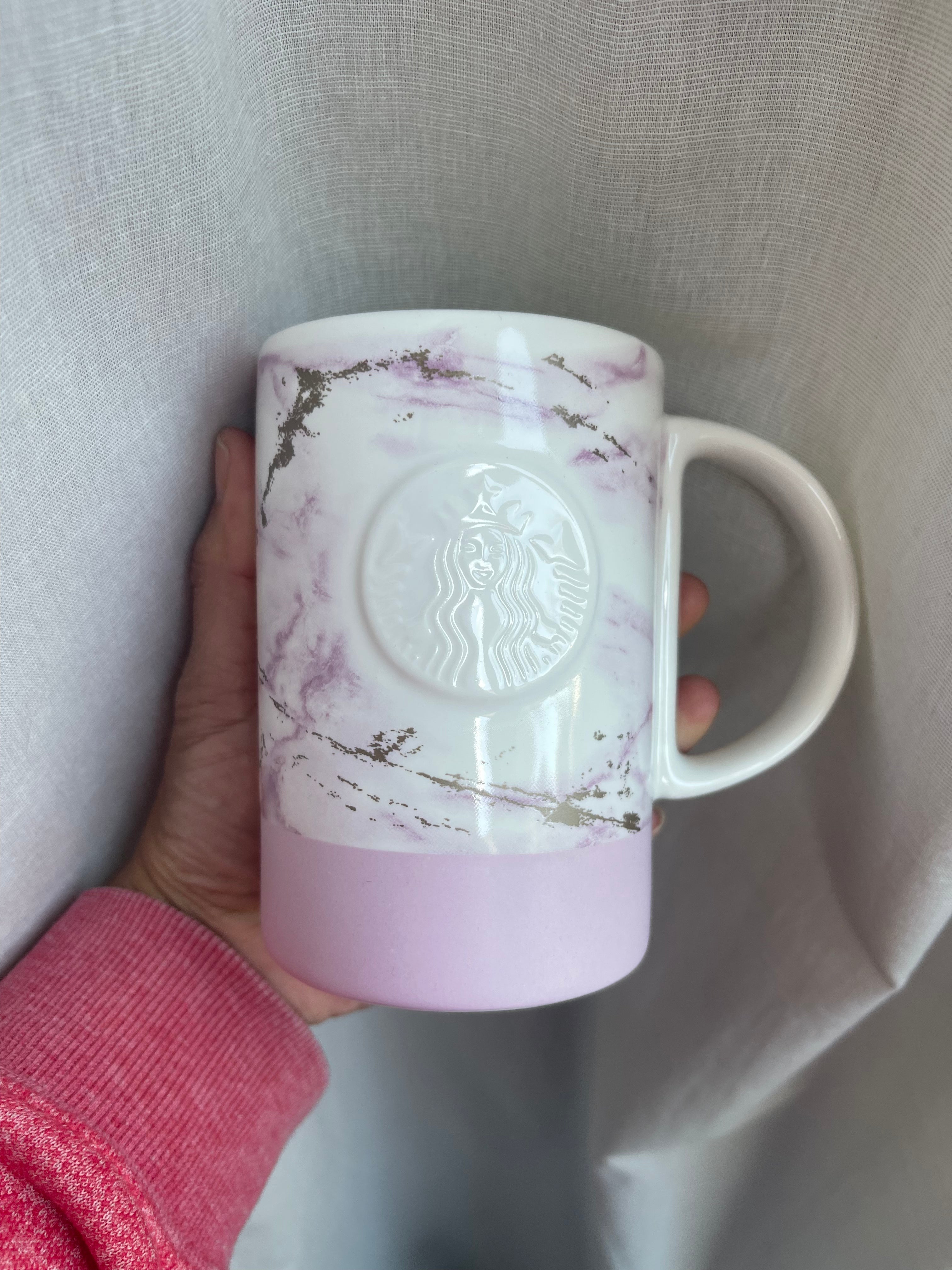 Starbucks Japan Sakura 2023 Marbled Pink Ceramic Mug - Limited Edition Cherry Blossom Design, Perfect for Tea & Coffee Lovers, Office or Home Use