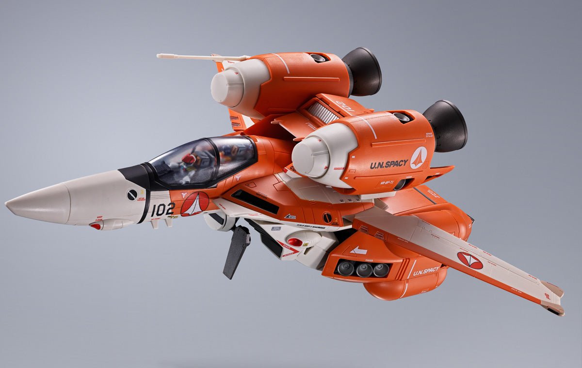 Bandai DX Chogokin Macross Robotech VT-1 Super Ostrich Transformable Action Figure - Collectible Anime Robot Toy for Display & Play
