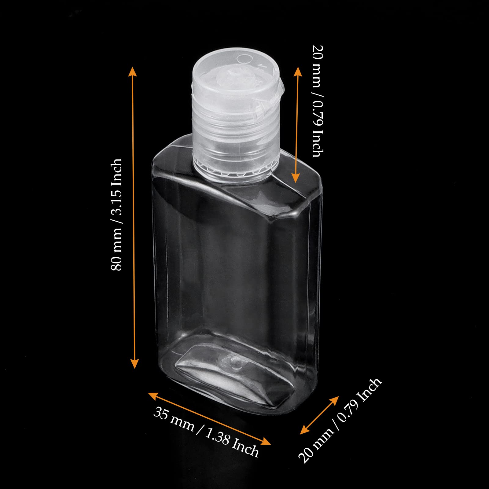 100 PCS 1 oz Clear Travel Bottles (30ml) - Leak Proof Refillable Plastic Bottles with Flip Top Cap | Perfect for Toiletries, Shampoo, Lotion & Cosmetics | Great for Travel, Camping, Business Trips & Gym Use