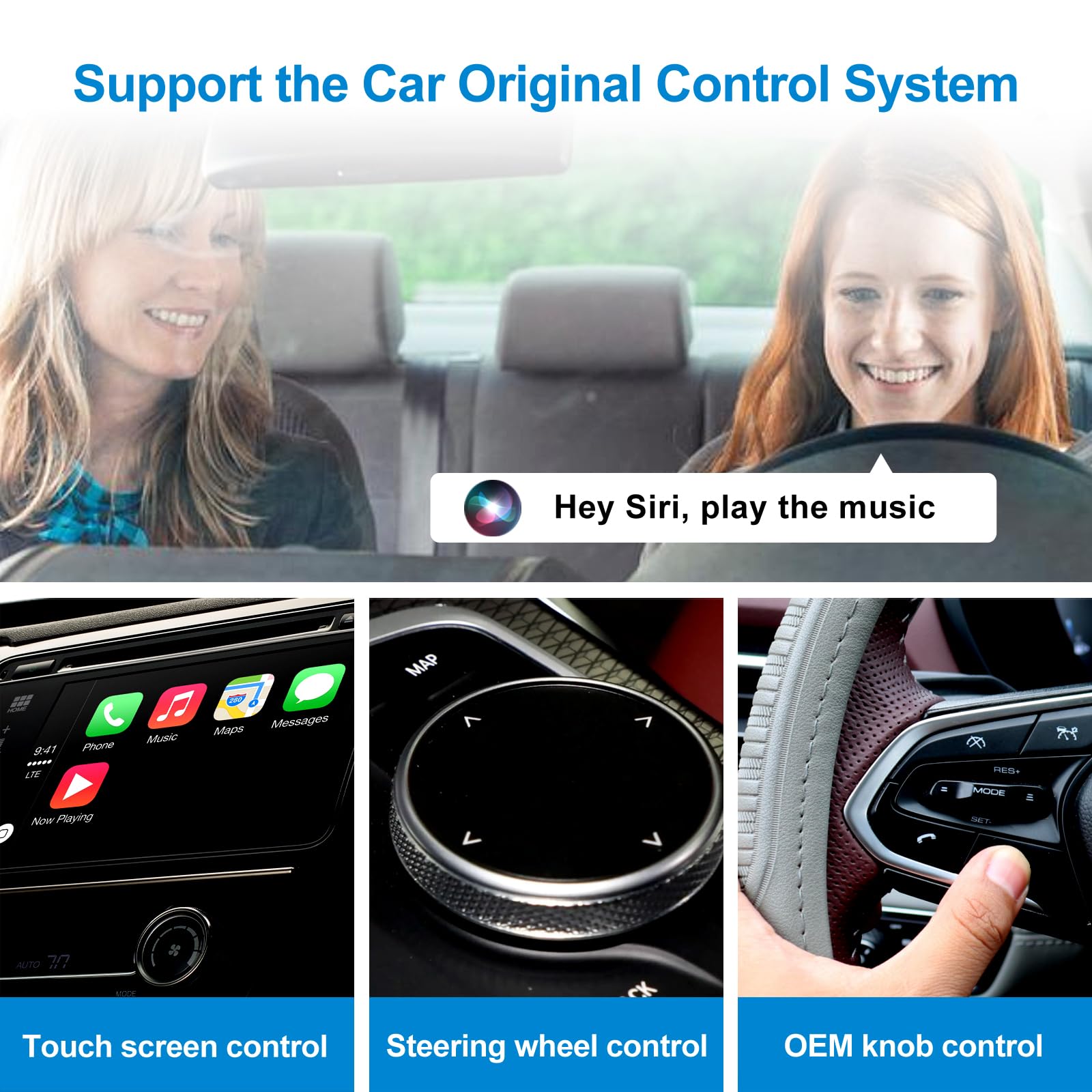 Wireless CarPlay Adapter for iPhone - Convert Wired to Wireless CarPlay, 5G WiFi Auto Connect, iOS 10+ Compatibility, Plug & Play for Factory Wired Cars - Perfect for Commuting, Road Trips & Hands-Free Driving