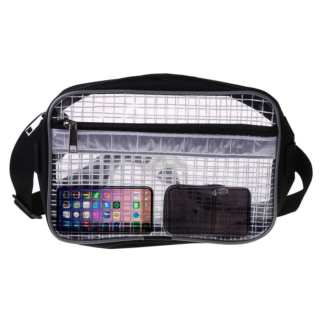 9.84 Inch Anti-Static Clear PVC Tool Bag for Engineers - 25x16x6cm Cleanroom Waist Pack Fanny Pack with Full Cover - Perfect for Electronics Repair, Lab Work & Industrial Maintenance