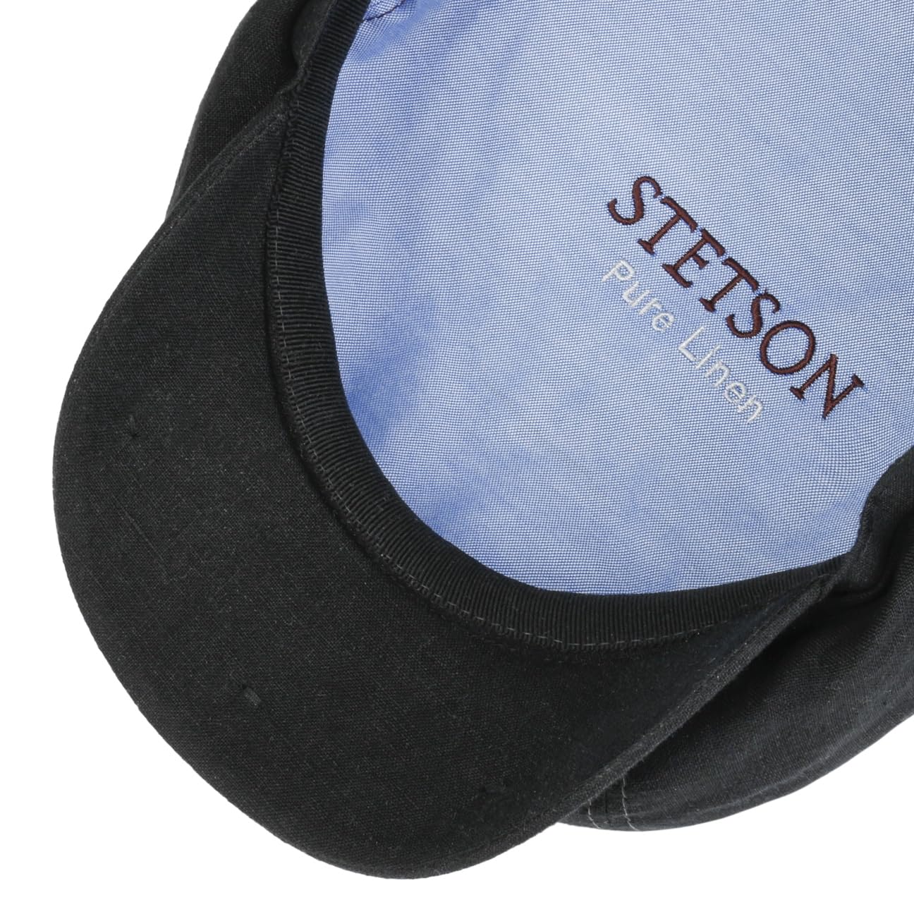 Stetson Linen 8/4 Panel Hatteras Hat for Men - Black Sun Hat with UPF Protection (Size 59cm/7 3/8) - Perfect for Beach, Fishing & Outdoor Summer Activities