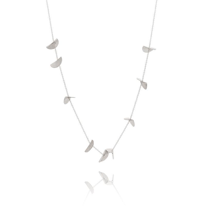 Eucalyptus Leaf Long Chain Necklace for Women - Dainty Minimalist Pendant Jewelry for Everyday Wear & Layering