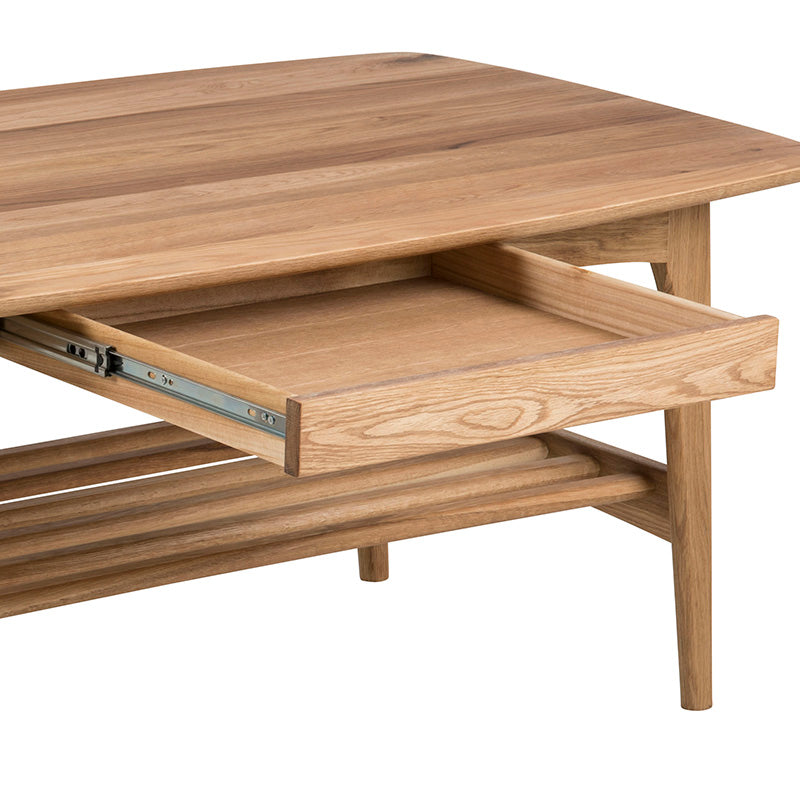 TALITA 130cm Rectangular Coffee Table - Natural Wood Finish for Living Room, Lounge & Office Decor