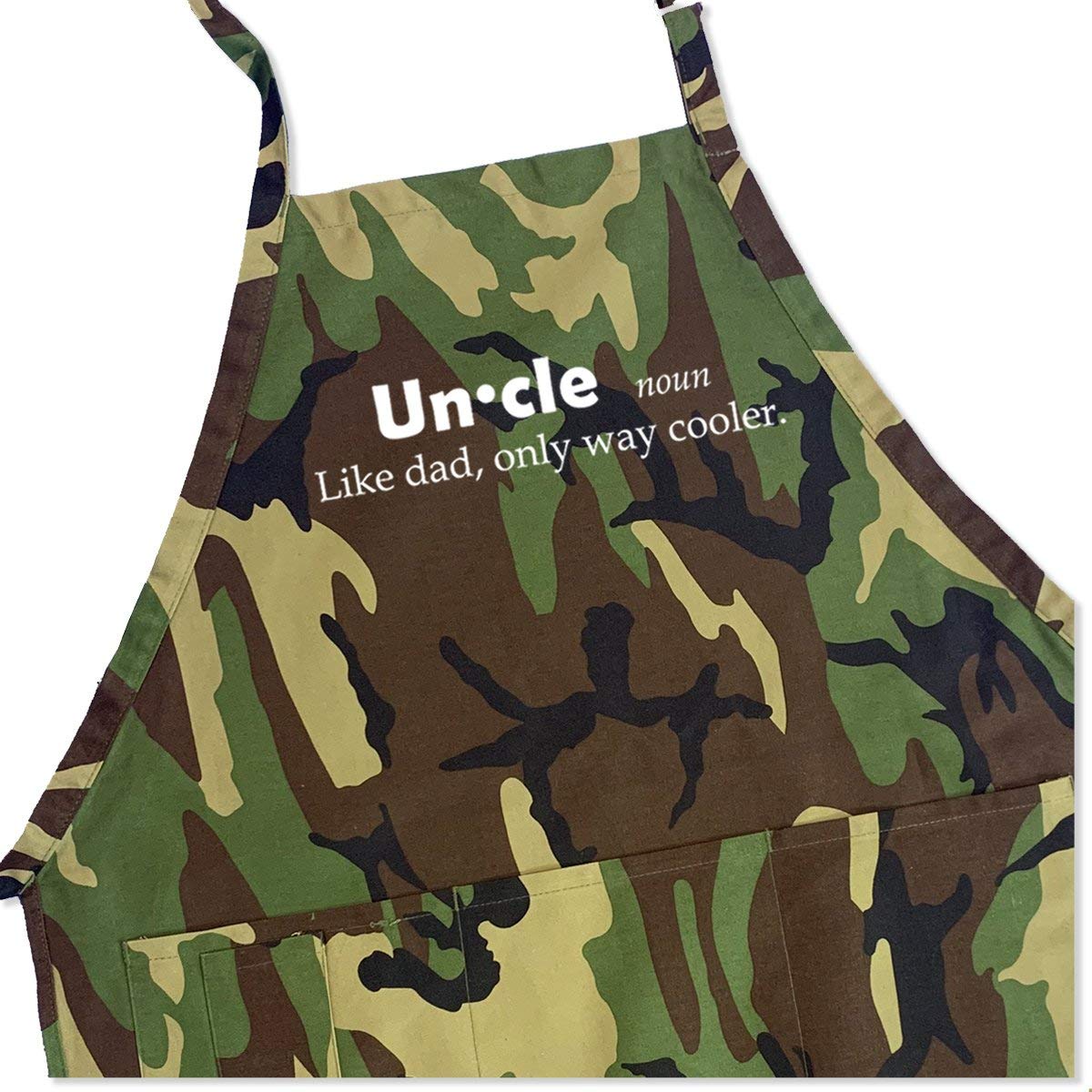 Uncle Definition BBQ Grill Apron - Cooler Than Dad - One Size Fits Most - Perfect for Backyard Grilling, Father's Day Gifts & Family Cookouts