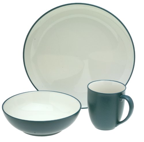 Noritake Colorwave Blue 12-Piece Dinnerware Set - Service for 4, Elegant Dinner Plates, Bowls & Cups - Perfect for Formal Dining, Family Gatherings & Holiday Entertaining
