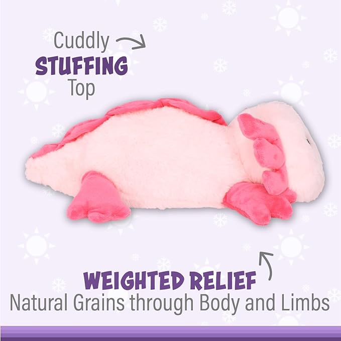 PREORDER: Axolotl Warm Pal - Soft Plush Heating Pad for Stress Relief & Comfort | Perfect for Home, Office & Travel Use