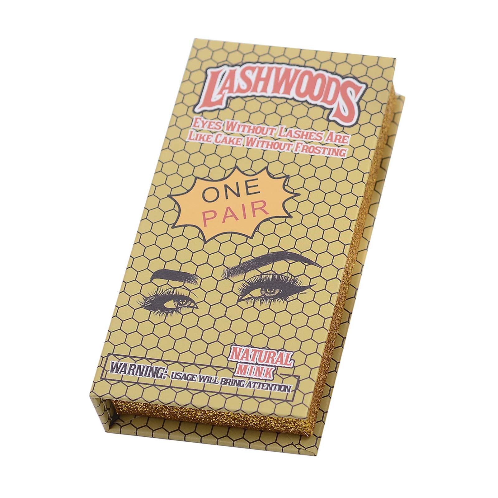 VMS INDIA Empty False Eyelash Organizer Box - Yellow Cosmetic Storage Container for Eyelash Extensions - Perfect for Salon, Makeup Artists & Travel Organization
