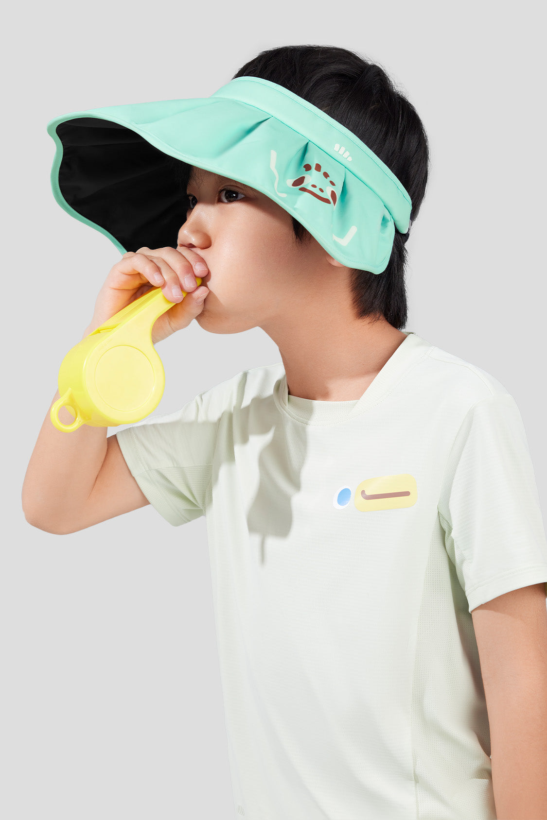 Yunji S24 UPF50+ Kids' Sun Hat with Wide Brim - UV Protection Beach Hat for Boys & Girls - Perfect for Outdoor, Swimming, and Summer Activities