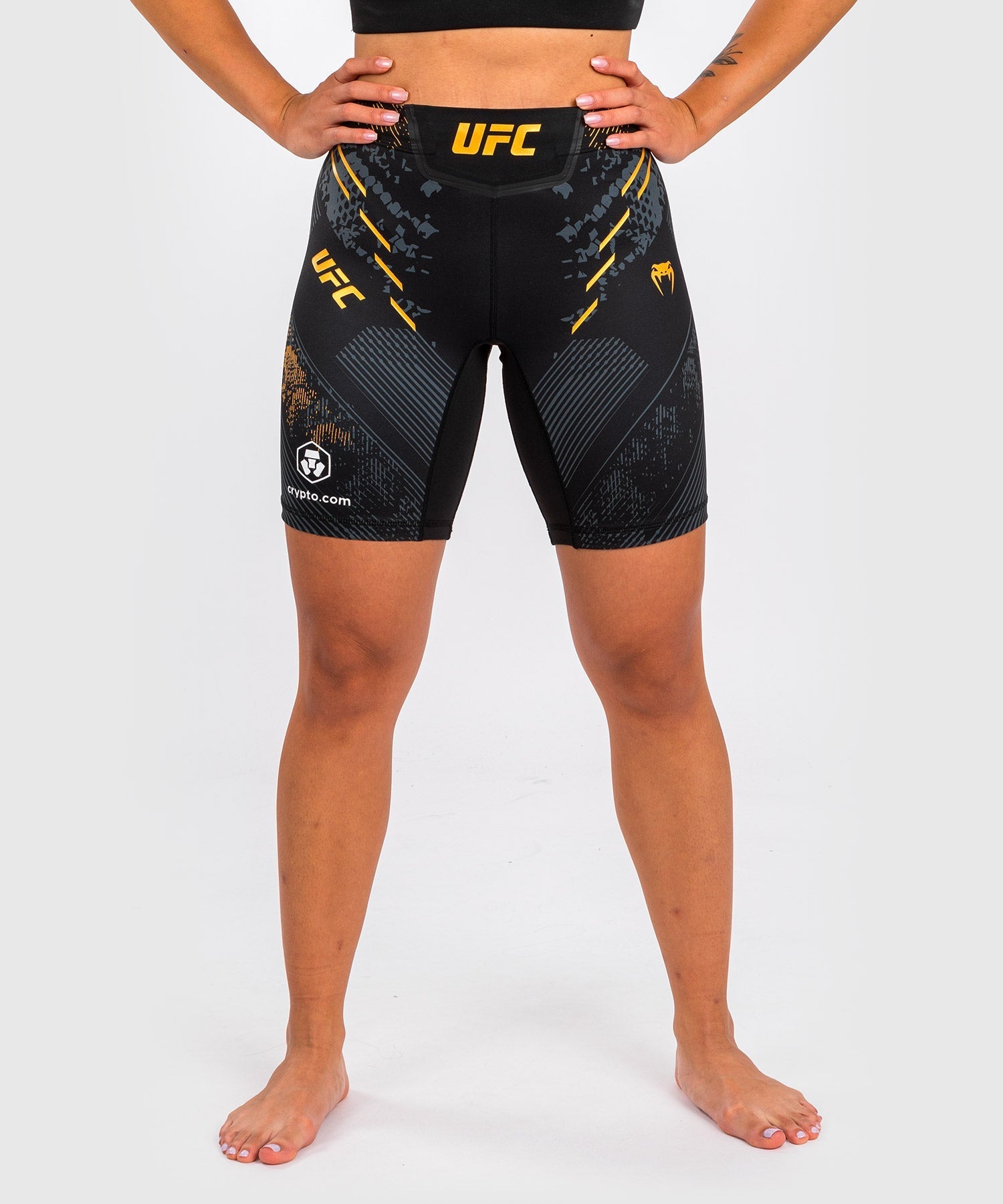Venum UFC Adrenaline Personalized Authentic Women's Fight Night Vale Tudo Shorts - Long Fit Champion MMA Training & Competition Gear for UFC Fans