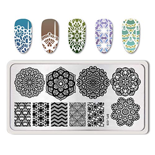 Professional Nail Stamping Plates Kit - Floral & Geometric DIY Manicure Templates with Stamper & Scraper for Salon-Quality Nail Art | Perfect for Home Manicures, Nail Salons & Gift Giving