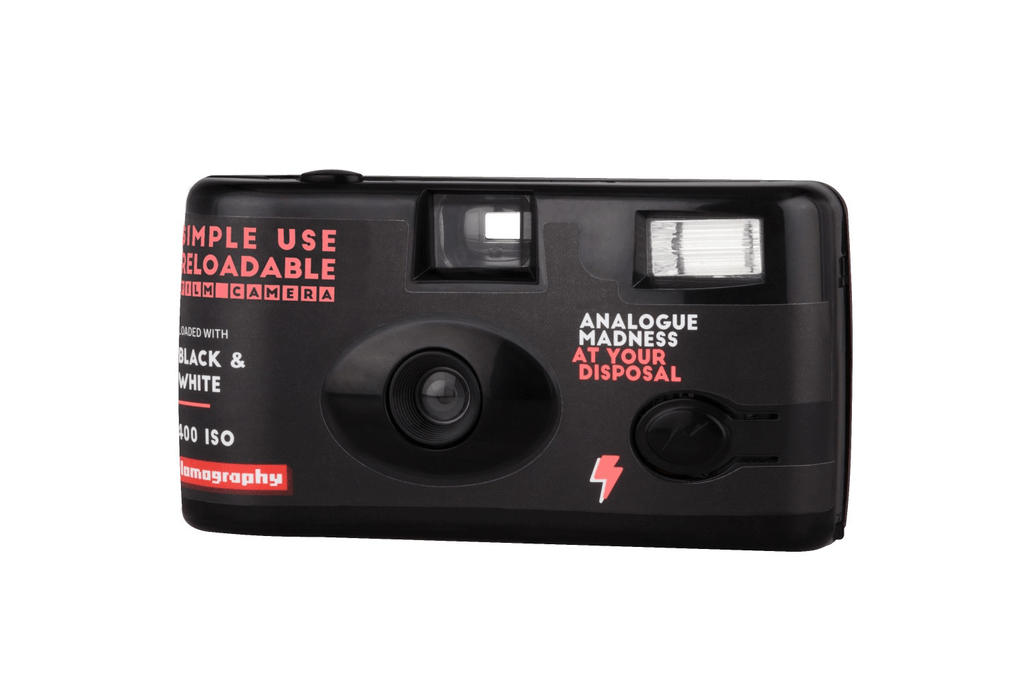 Lomography Black & White 400 Simple Use Film Camera | 35mm Disposable Camera for Street Photography & Travel | Perfect for Beginners & Vintage Film Lovers