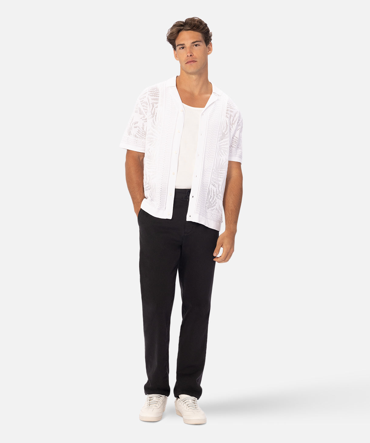 Barreto Short Sleeve Shirt for Men - Soft Cotton Crew Neck T-Shirt in Cream - Perfect for Casual Wear, Workouts & Everyday Comfort