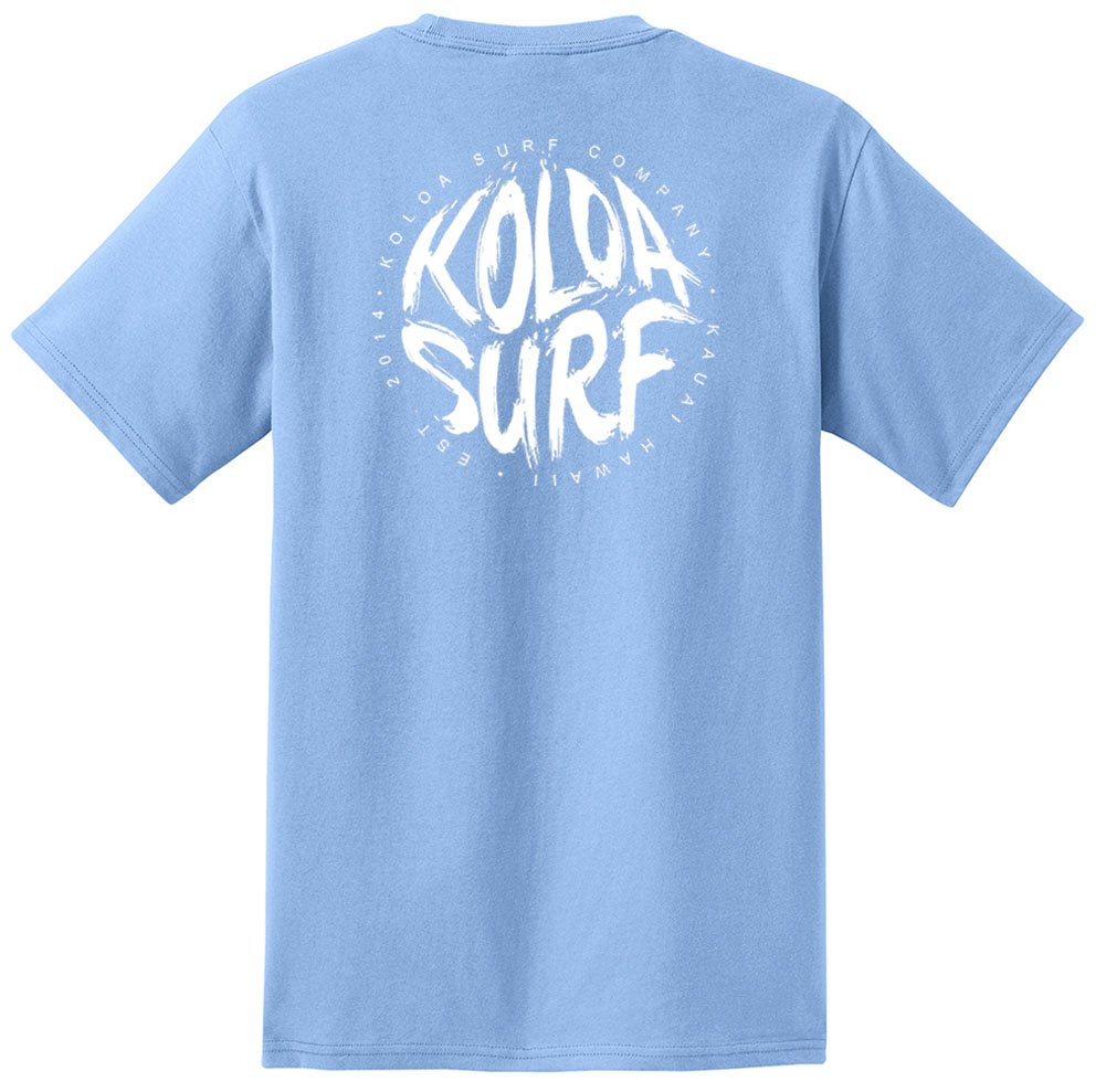 Koloa Surf Brush Logo Pocket Tees for Men - Regular, Big & Tall Sizes - Comfortable Casual Shirt for Beach, Surfing & Everyday Wear
