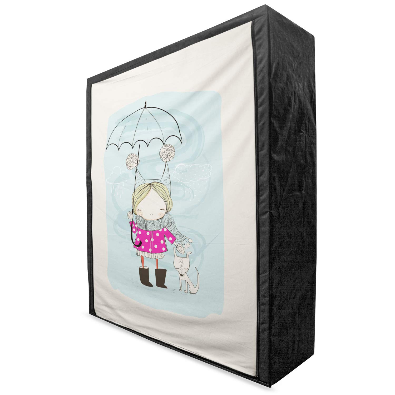 Ambesonne Dog Portable Fabric Wardrobe - 59