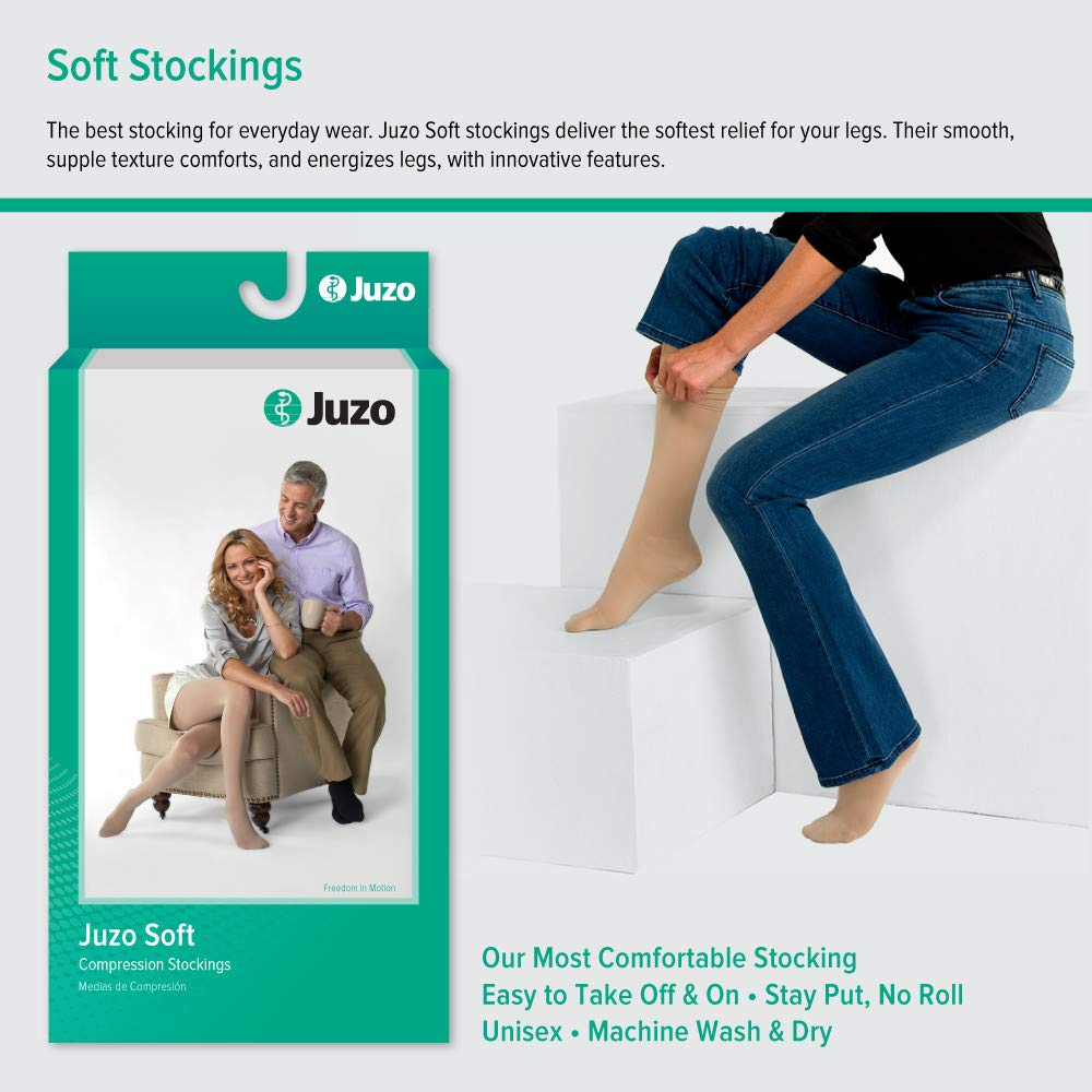 Juzo Women's 2001 Thigh-High 20-30mmHg Open Toe Compression Stockings for Varicose Veins & Swelling Relief - Perfect for Travel, Pregnancy & Post-Surgery Recovery