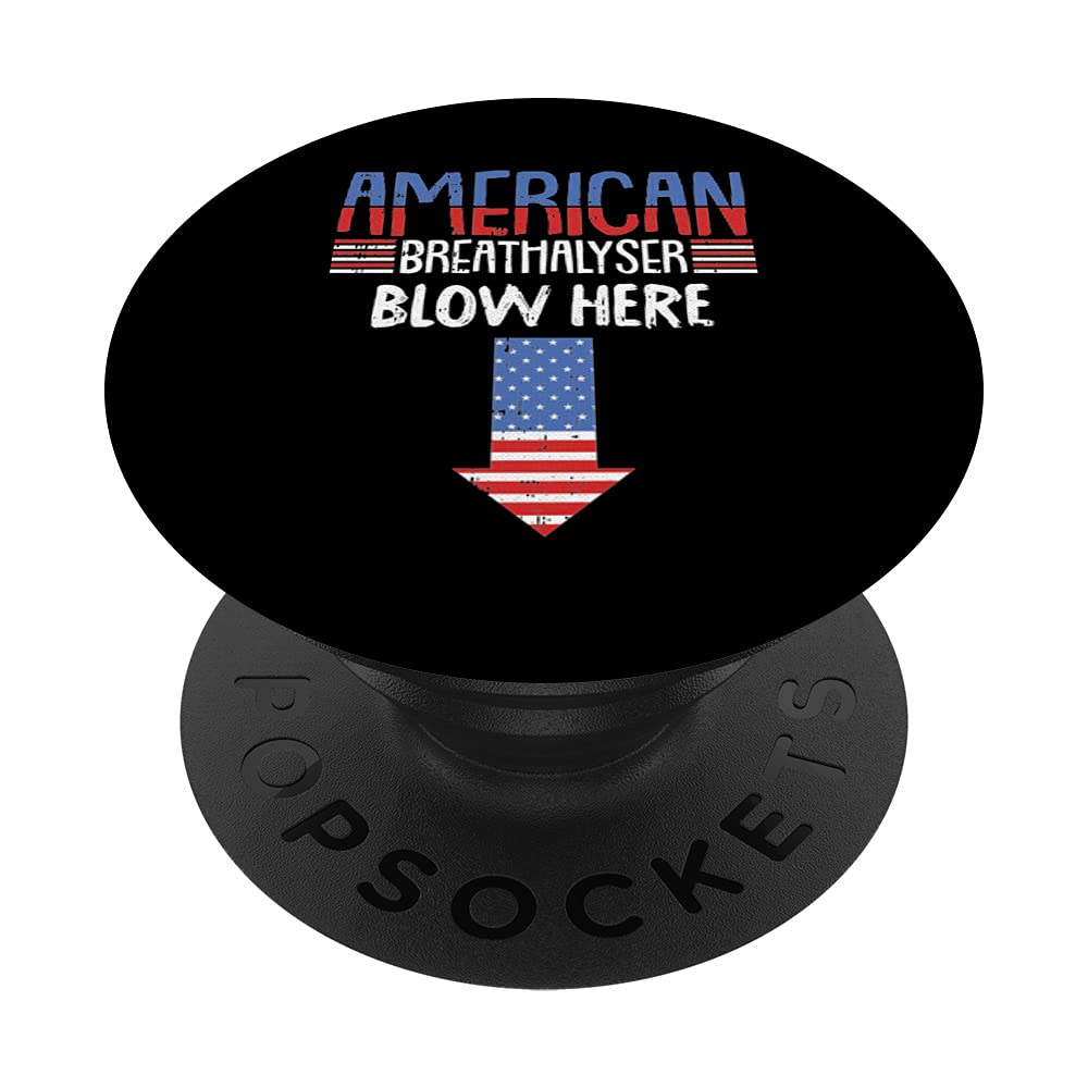 4th of July Breathalyzer - American Flag Patriotic PopSockets Swappable PopGrip for Phones | Perfect for Summer BBQs, Parties & Patriotic Celebrations