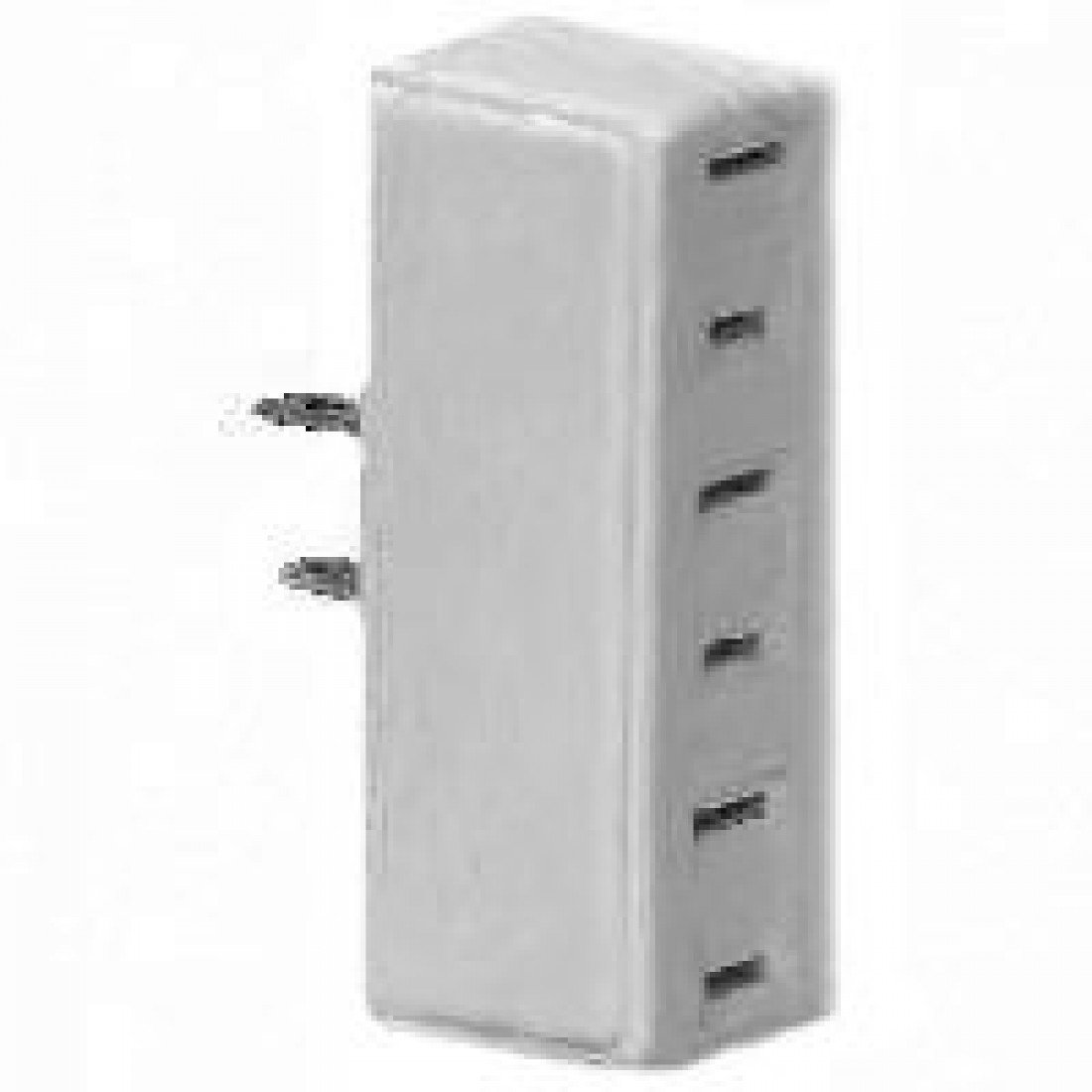 3-Outlet Polarized Power Strip with 2 USB Ports & 3-Way Watts - White | Perfect for Home, Office & Travel Charging Needs
