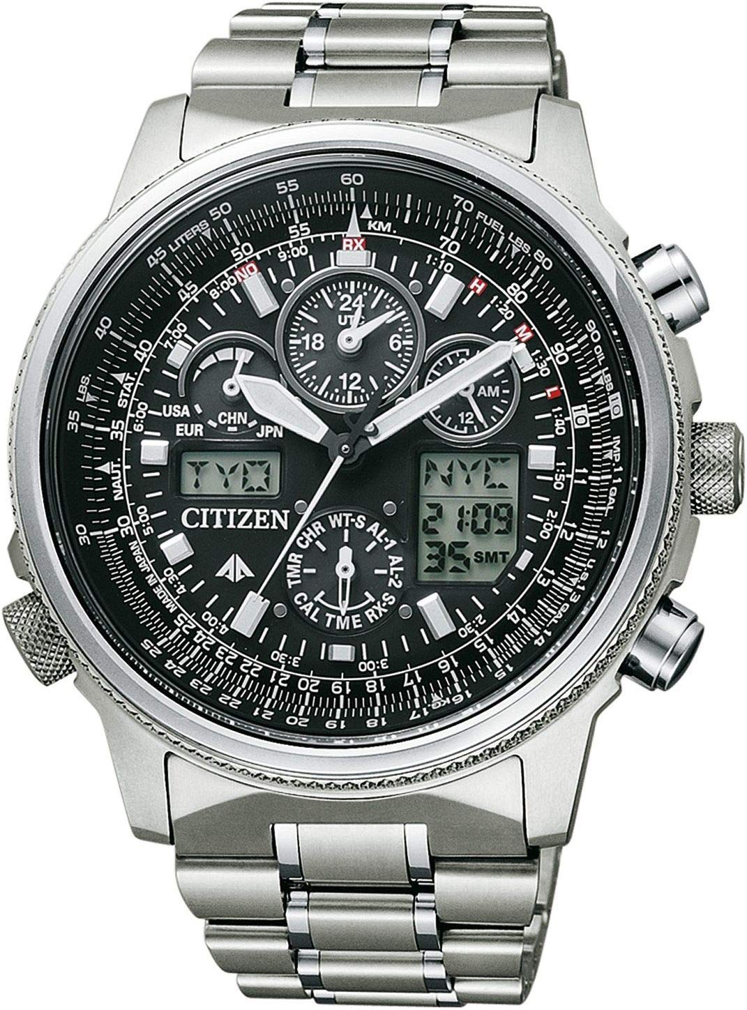Citizen Men's Promaster Sky Chronograph Radio Watch - JY8020-52E | Precision Timekeeping for Aviation, Outdoor Adventures & Professional Use